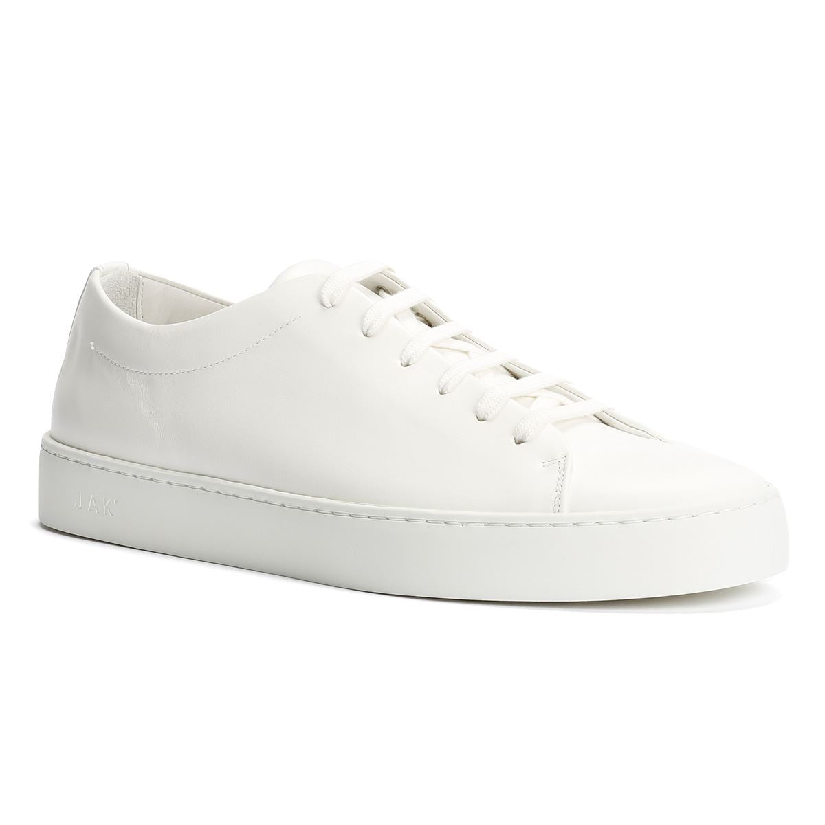 JAK Royal Leather Men's White Trainers