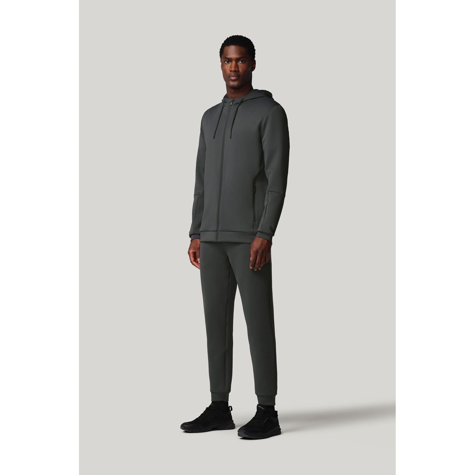 Castore Flex Full Zip Men's Grey Hooded Sweatshirt