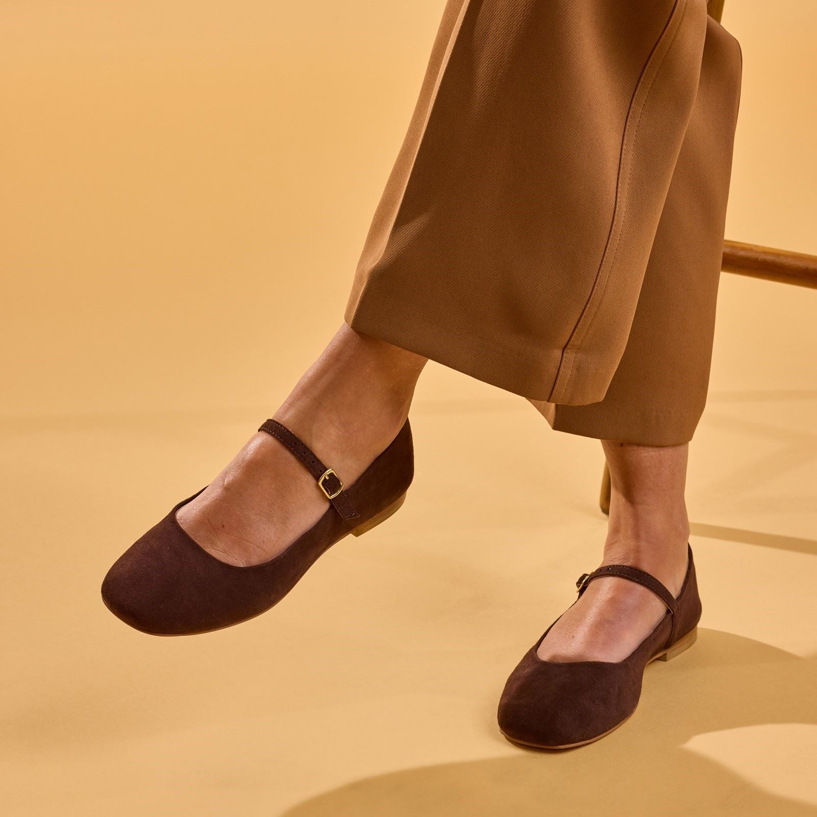 Hush Puppies Pasha Suede Women's Chocolate Flats