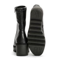 Fly London Boik Wedge Stretch Leather Women's Black Boots