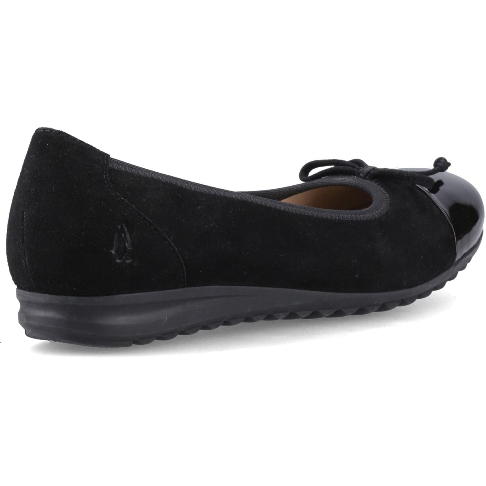 Hush Puppies Laurie Toe Cap Leather Women's Black Standard Flats