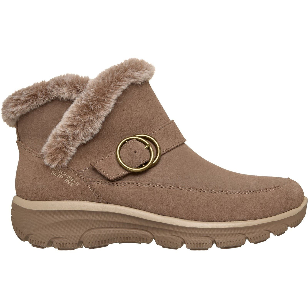 Skechers Easy Going Gentle Winter Leather Women's Mushroom Winter Ankle Boots