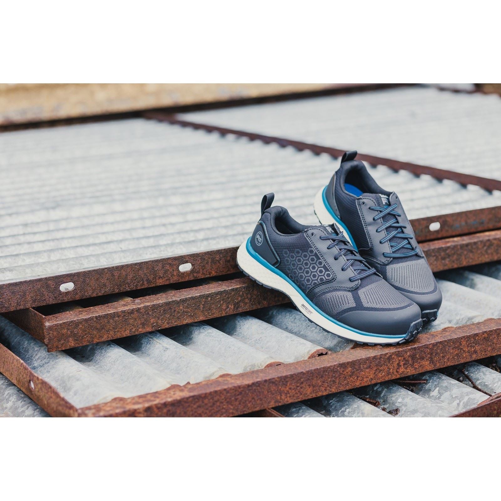 Timberland Pro Reaxion Synthetic Black/Blue Safety Trainers