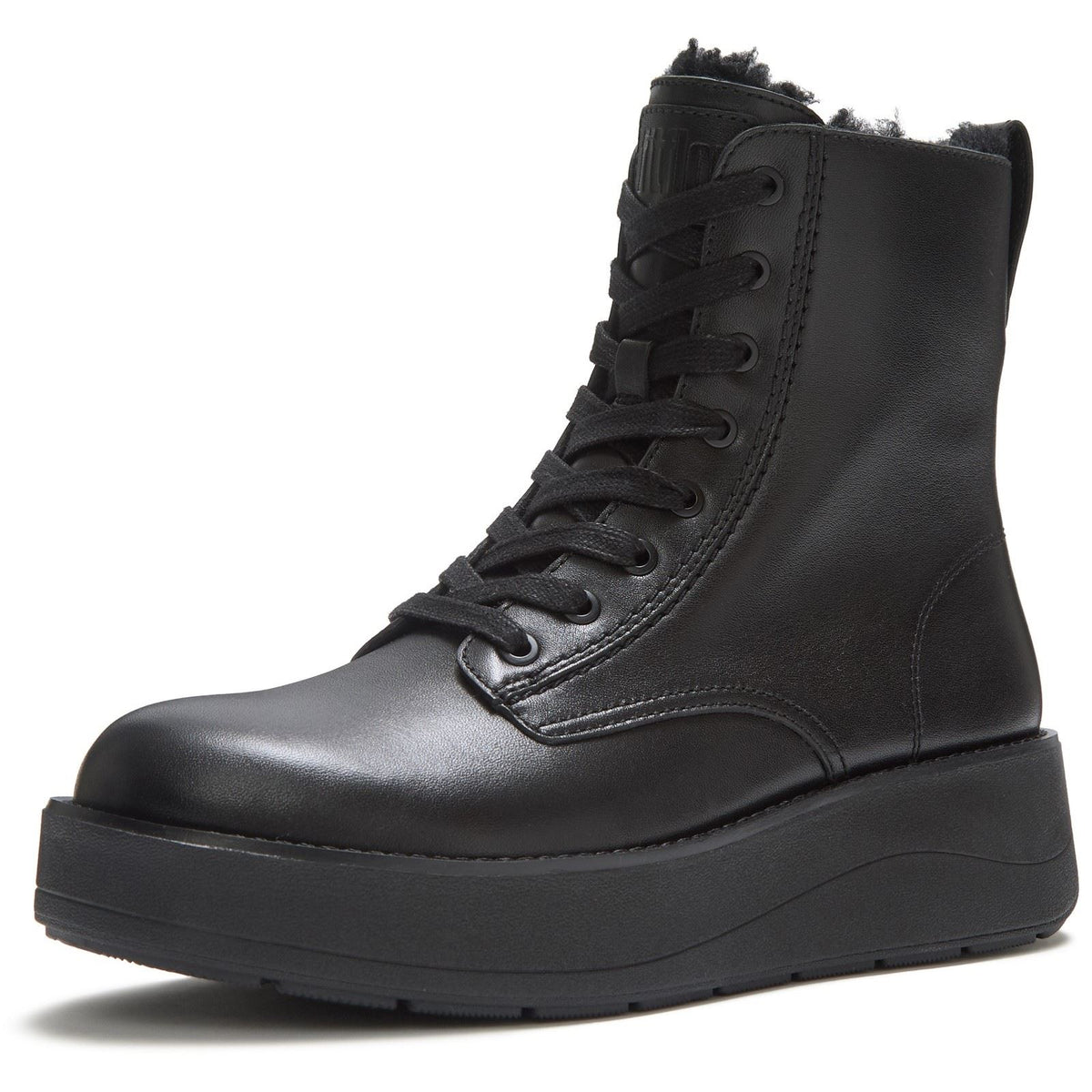 Fitflop Gen-FF Roam Shearling Leather Women's All Black Boots