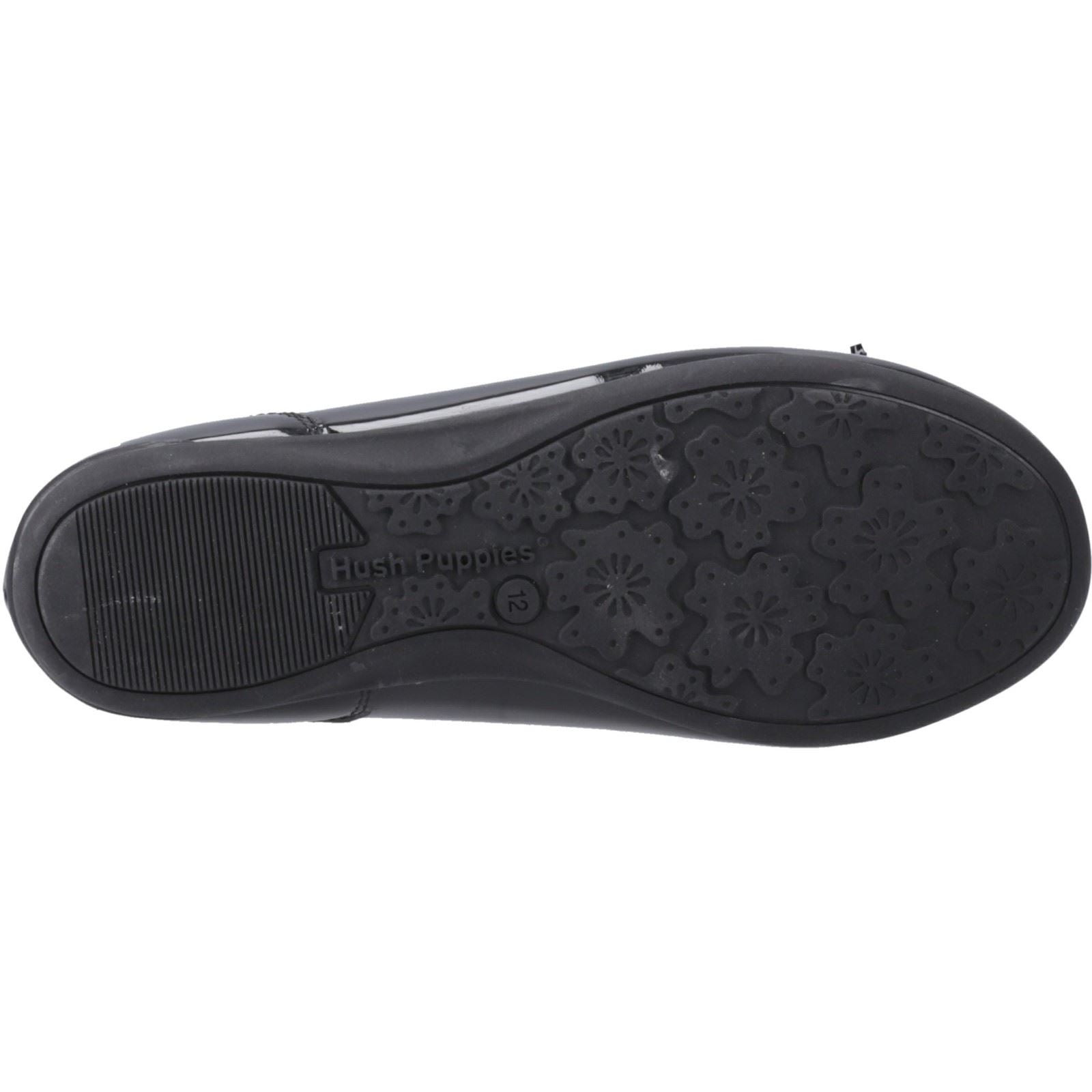 Hush Puppies Lillie Ballerina Patent Leather Girls's Black Ballet Flats