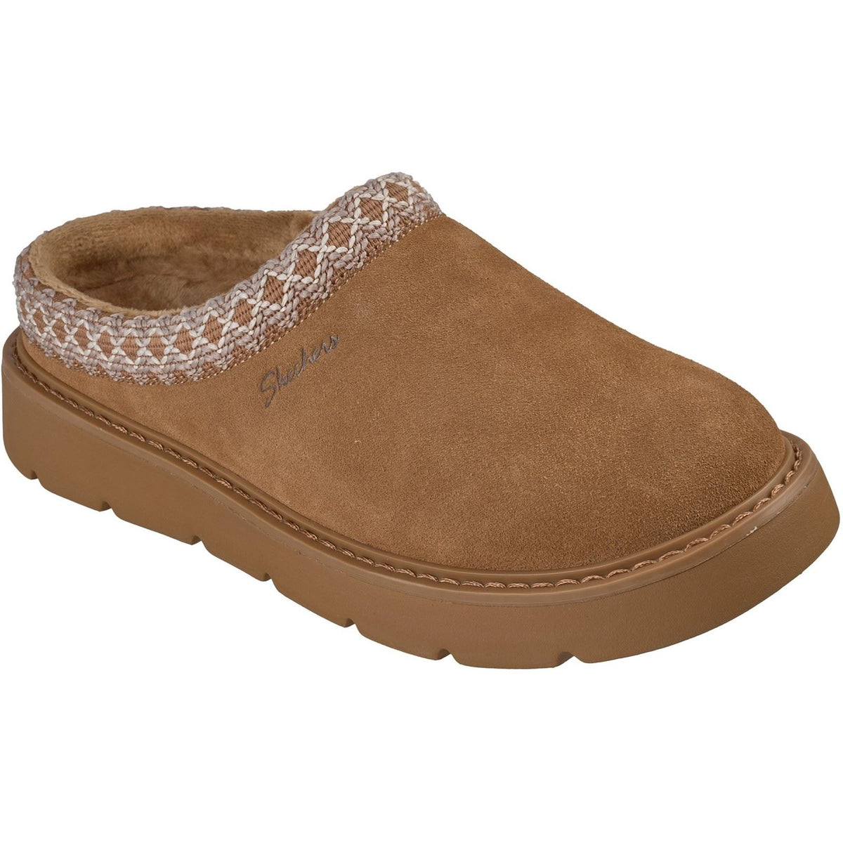 Skechers Keepsakes Cozy Cascade Leather Women's Chestnut Slippers