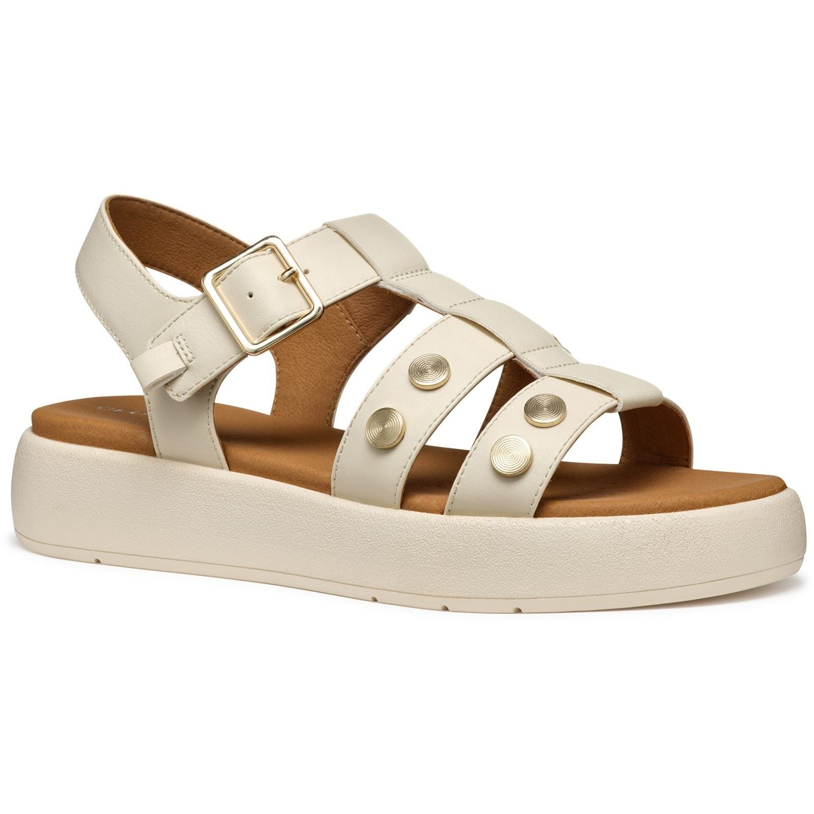 Geox D CAMALEI Synthetic Synthetic Women's Papyrus Sandals