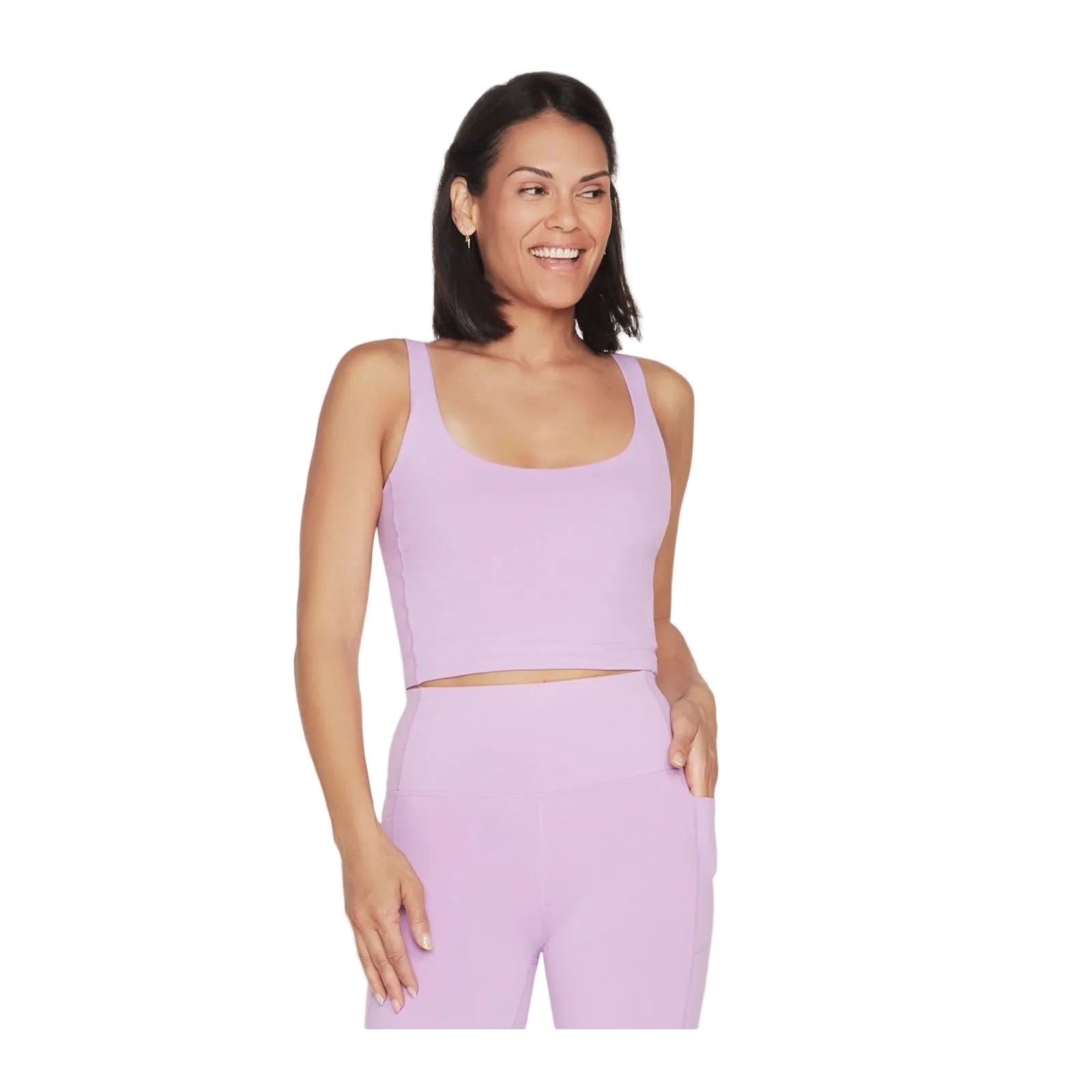 Skechers Performance Goflex Joy Longline Bra Nylon Women's Light Purple Sports Bra