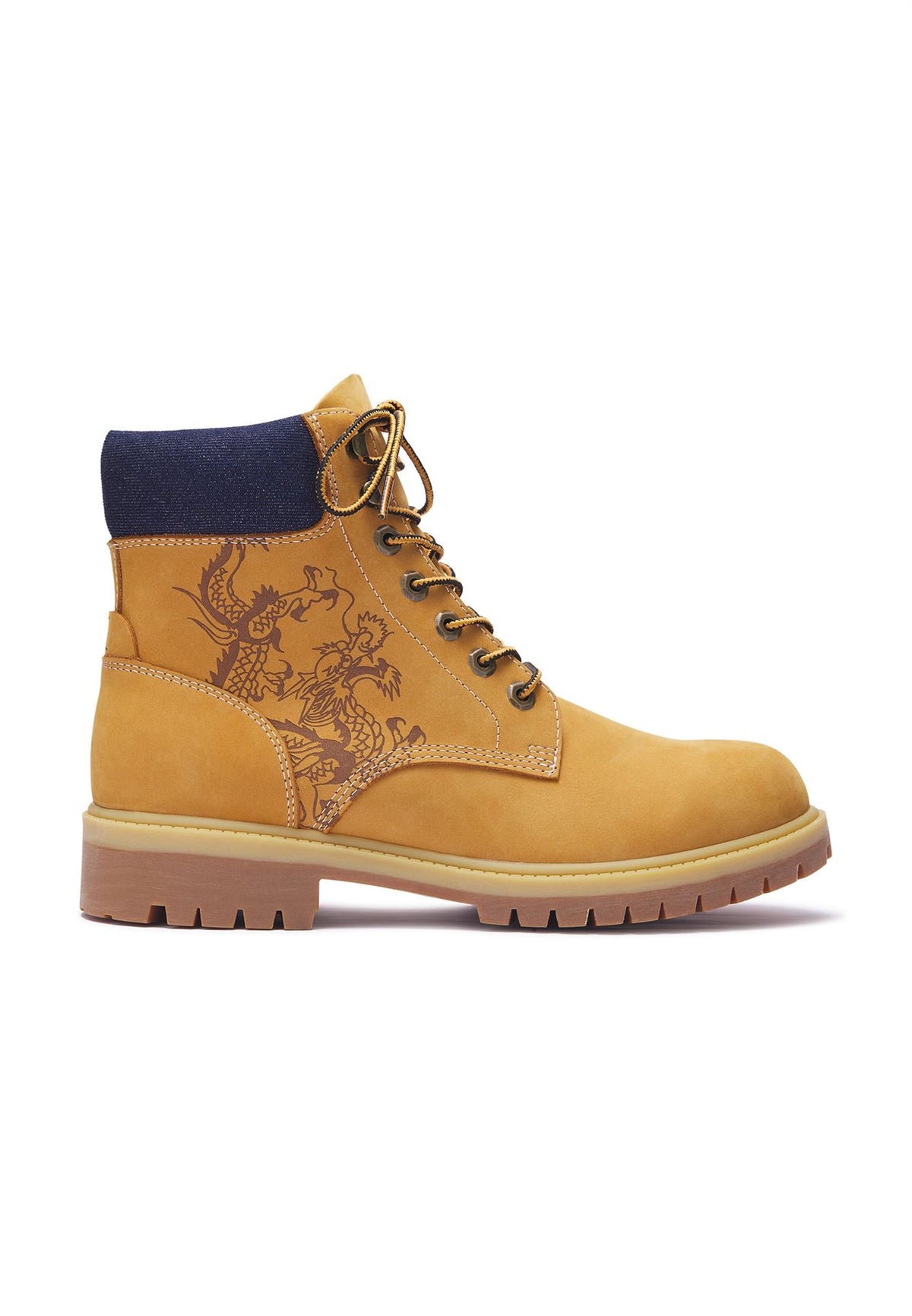 Ed Hardy Dancing Dragon Nubuck Men's Tan Boots