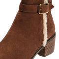 TOMS Hailey Buckle Suede Women's Dark Brown Boots
