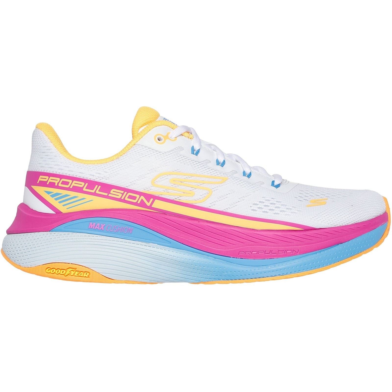 Skechers Performance Max Cushioning Propulsion Textile Women's White/Orange Trainers