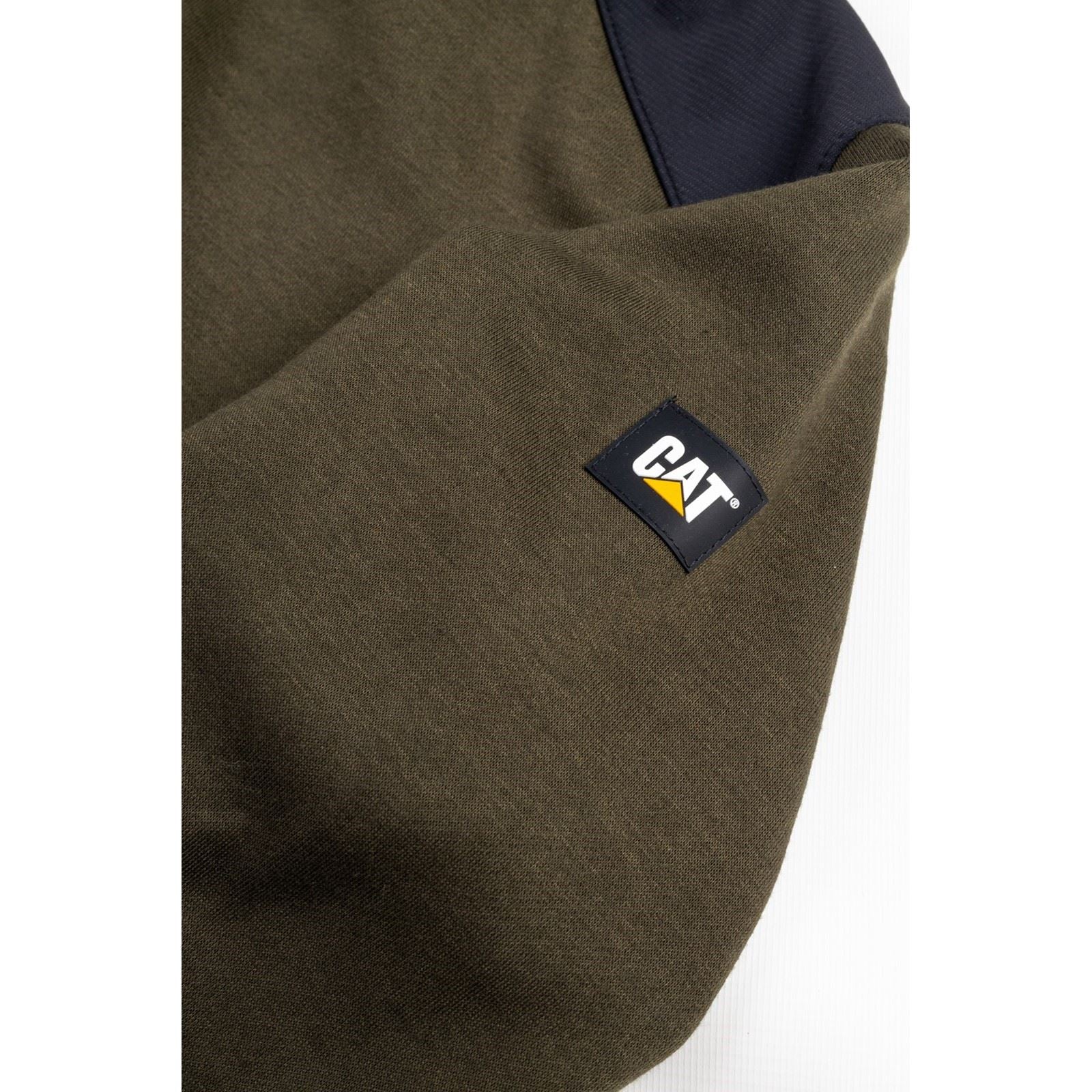 Caterpillar Essentials Synthetic Men's Moss Hooded Sweatshirt