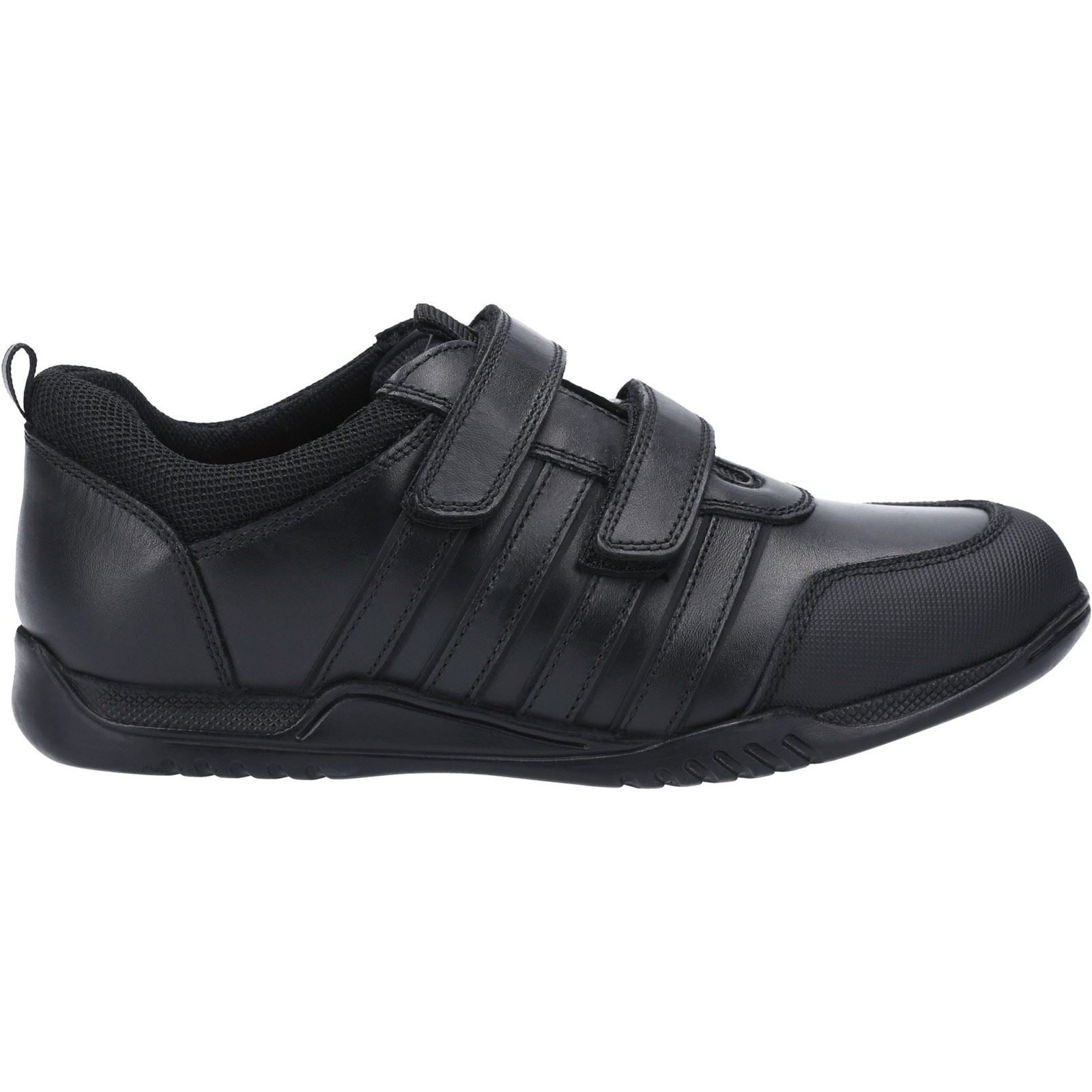 Hush Puppies Josh Youth Boys Black Leather Loafers