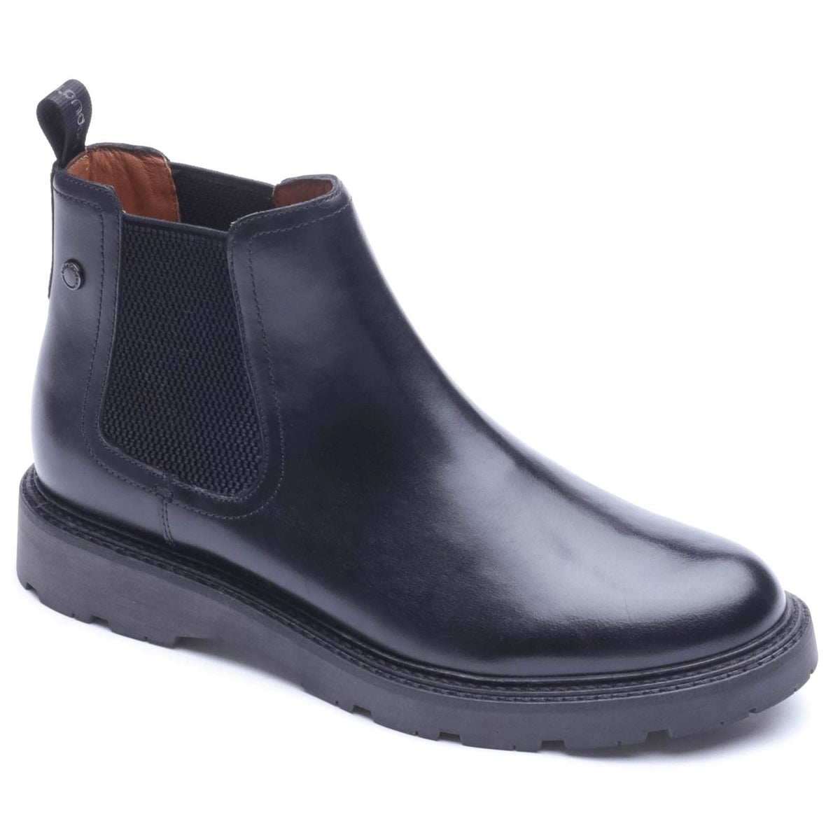 Base London Echo Leather Men's WAXY Black Boots