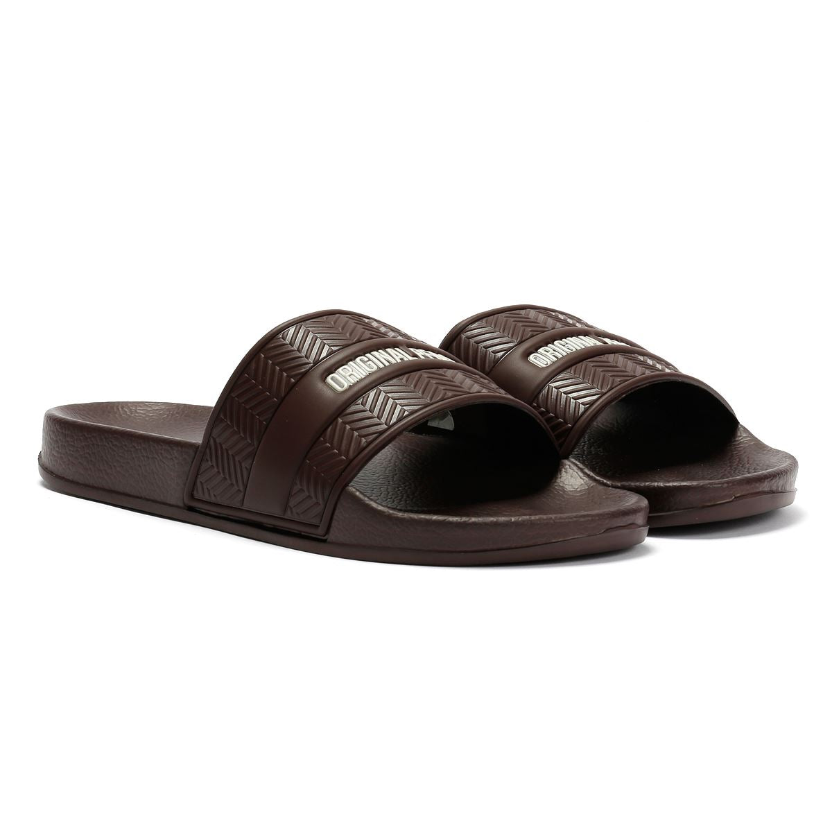 Penguin Paradise Men's Chocolate Slides