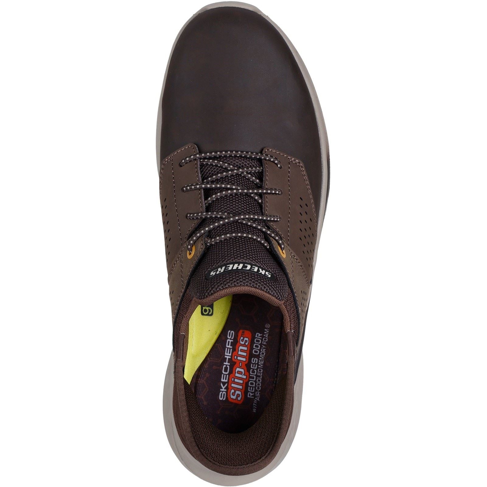 Skechers Slade Macklin Leather Men's Chocolate Trainers