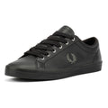 Fred Perry Baseline Leather Men's Black/Laurel Green Trainers
