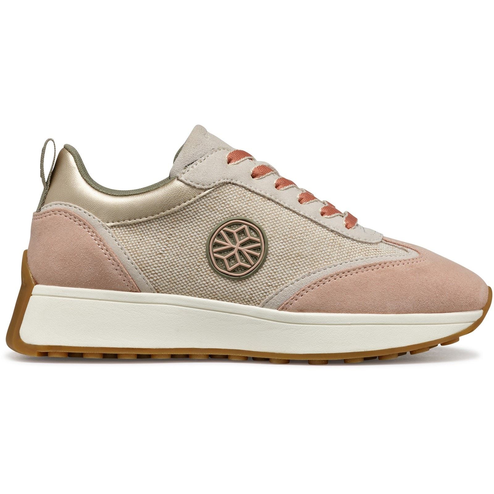 Geox D AMABEL Synthetic Synthetic Women's Light Sand/Light Taupe Trainers