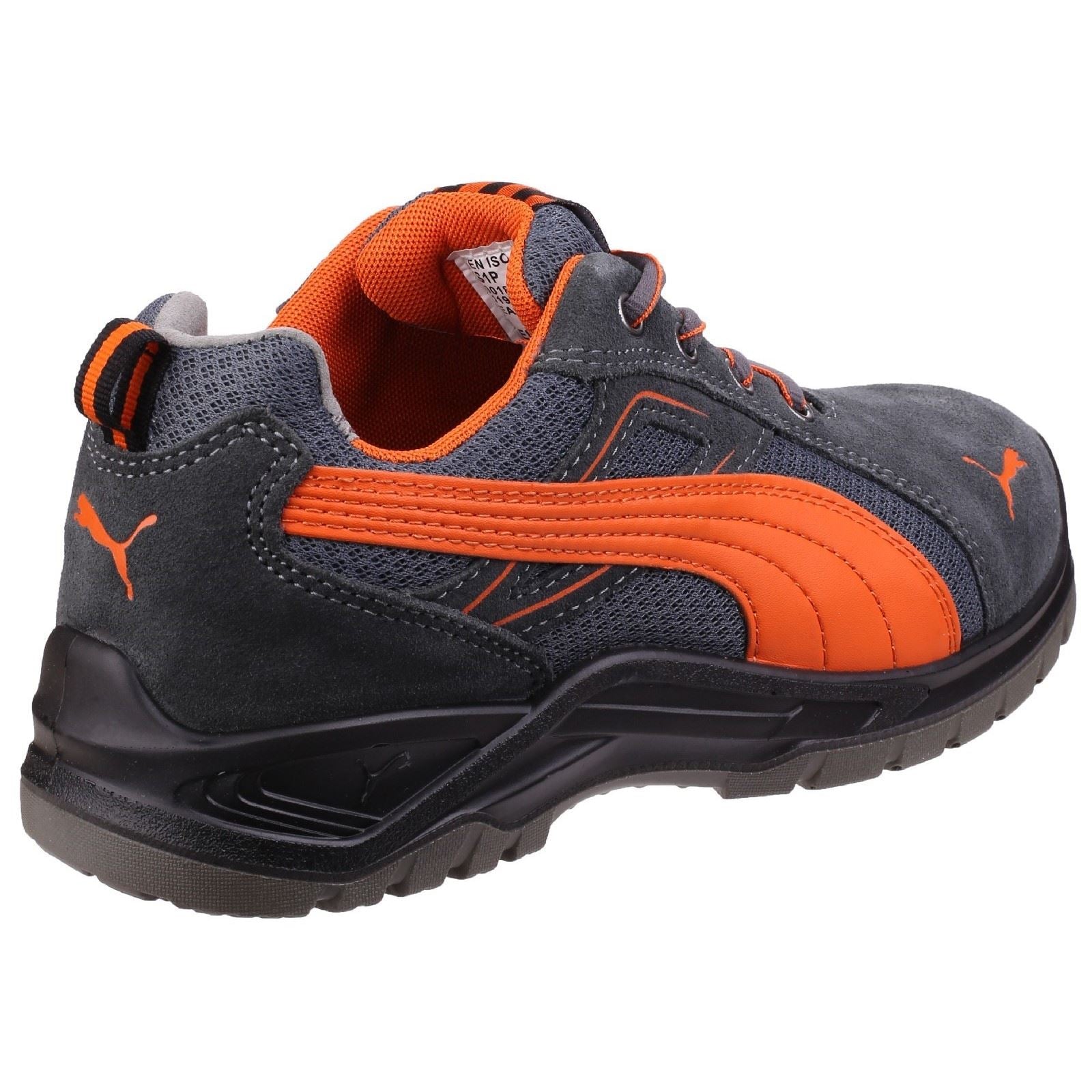 Puma Safety Omni Flash Low Suede Gre/Orange Safety Trainers