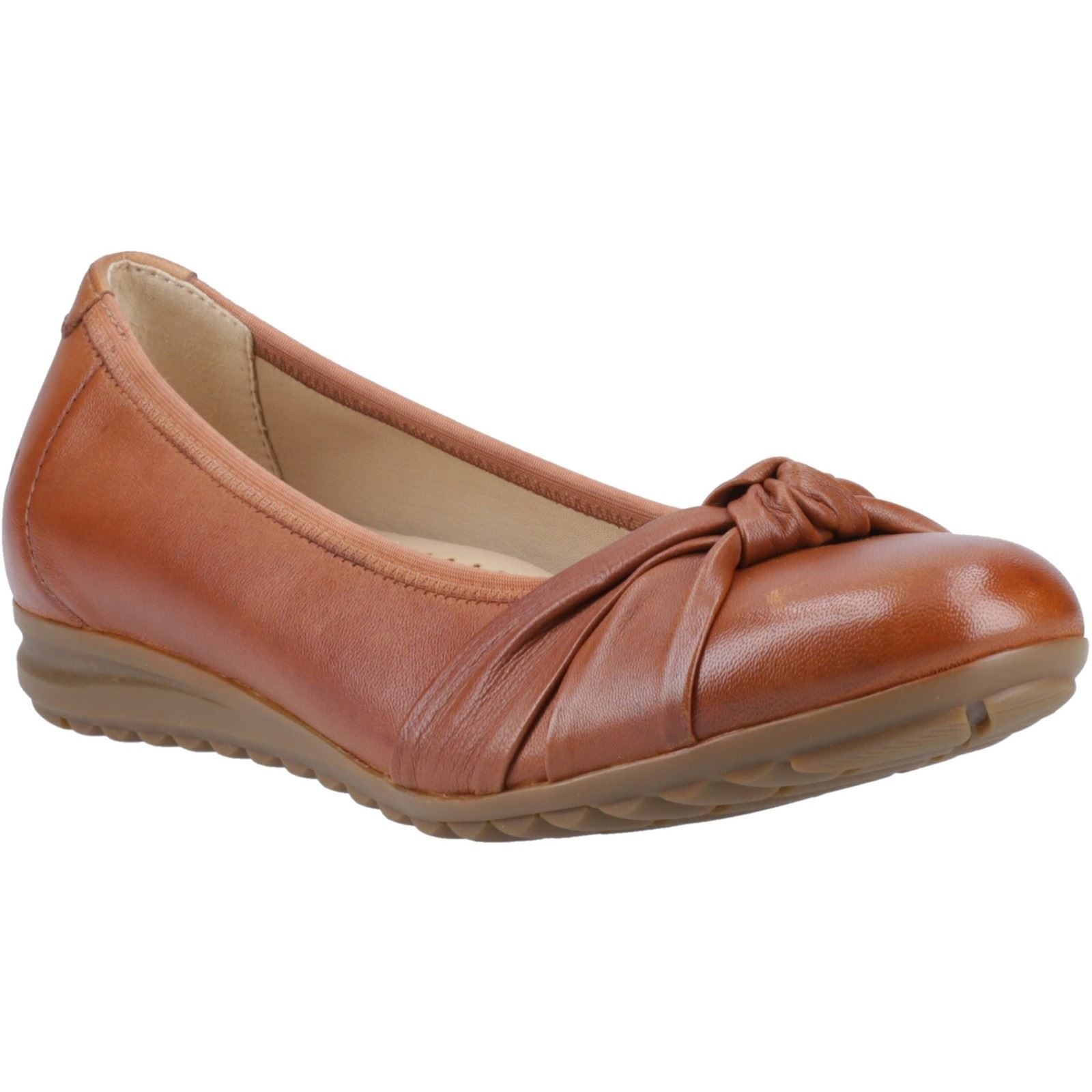 Hush Puppies Lilith Leather Women's Tan Standard Flats