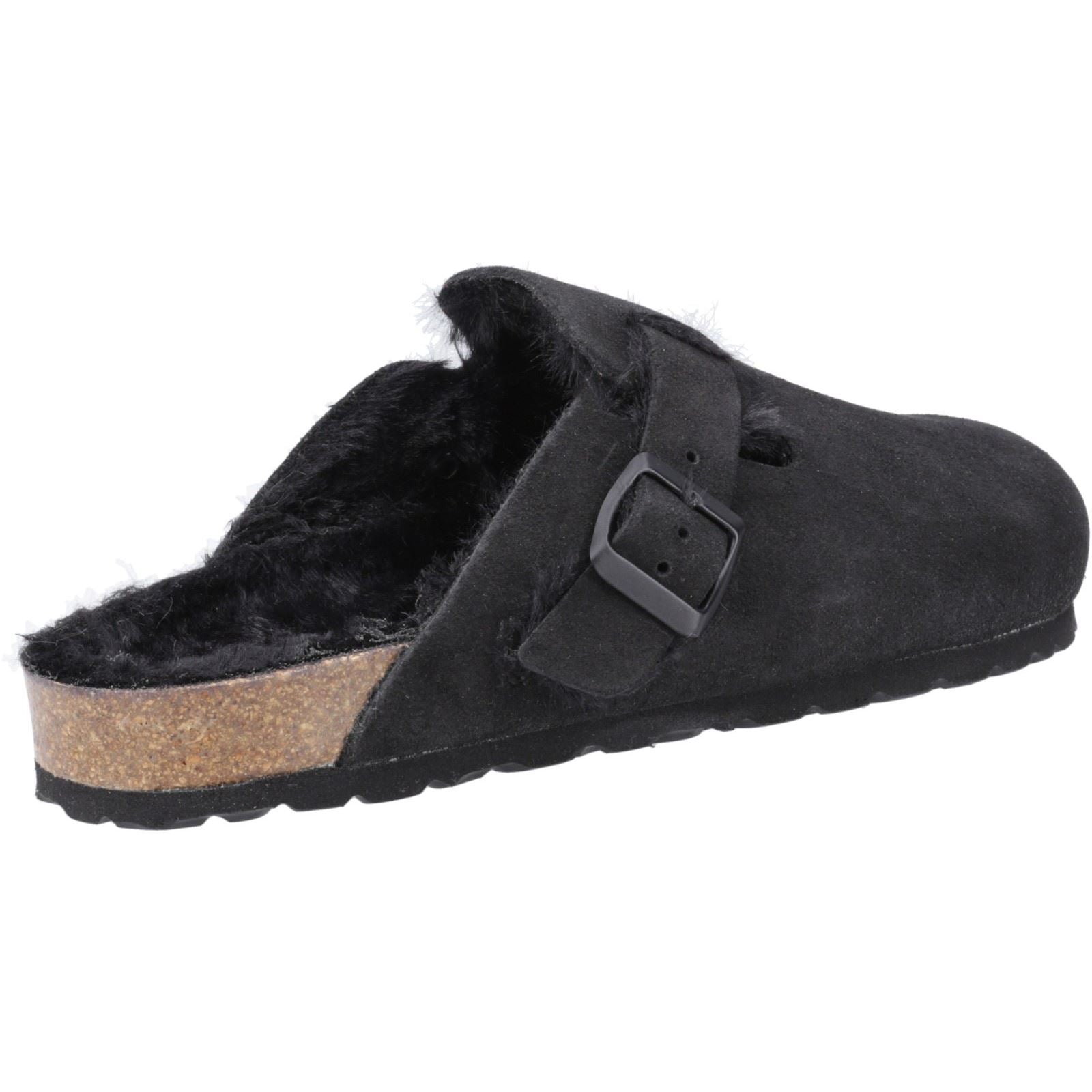 Hush Puppies Jade Leather Women's Black Slippers