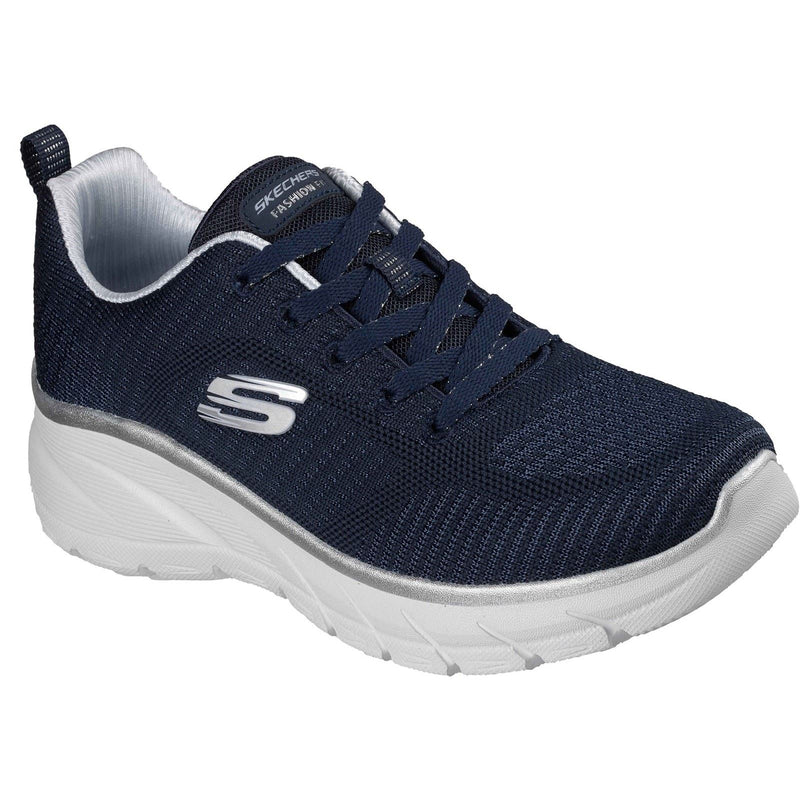 Skechers Fashion Fit 2.0 Polyester Women's Navy/Silver Trainers