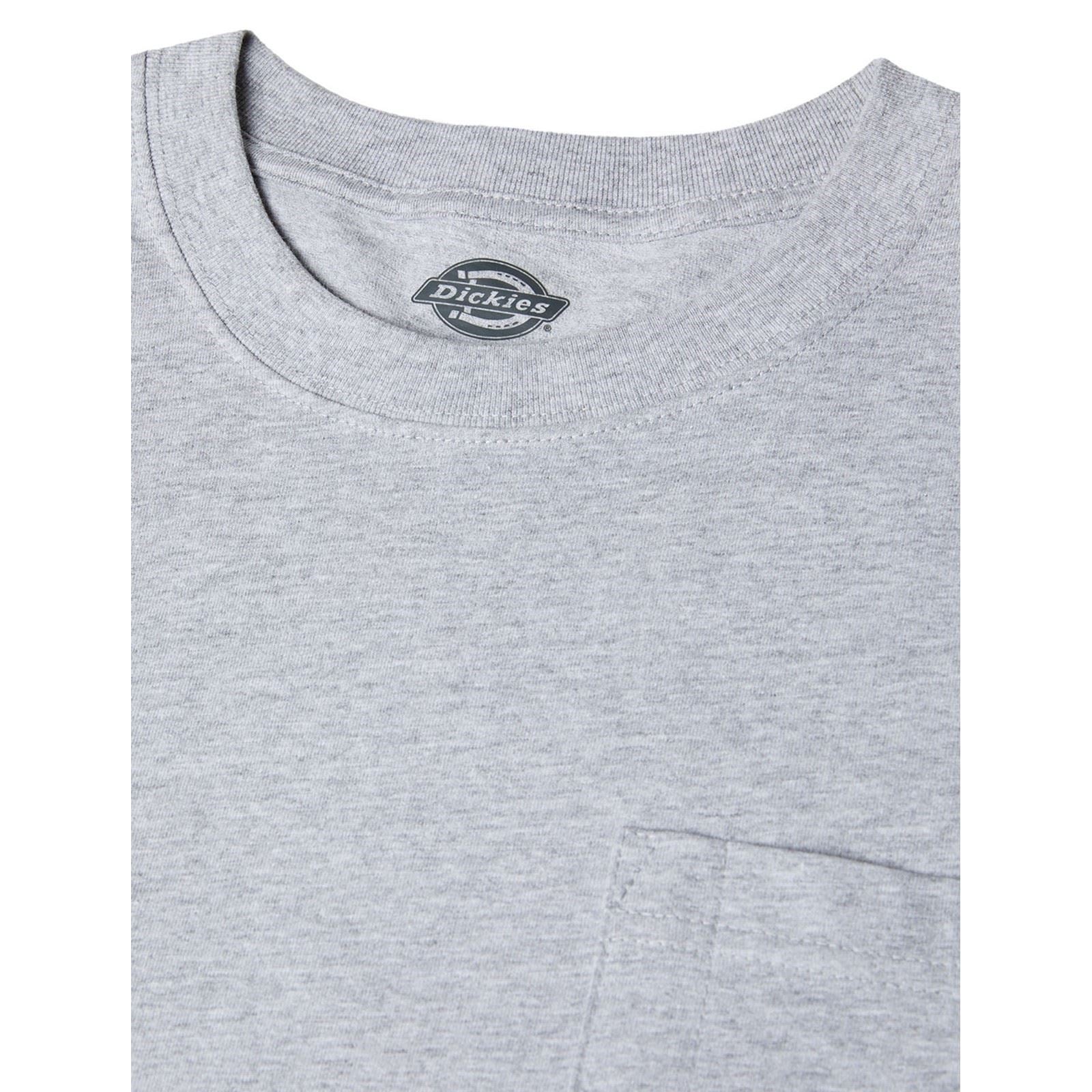 Dickies Pocket Tee Long Sleeve Cotton Men's Grey T-Shirt