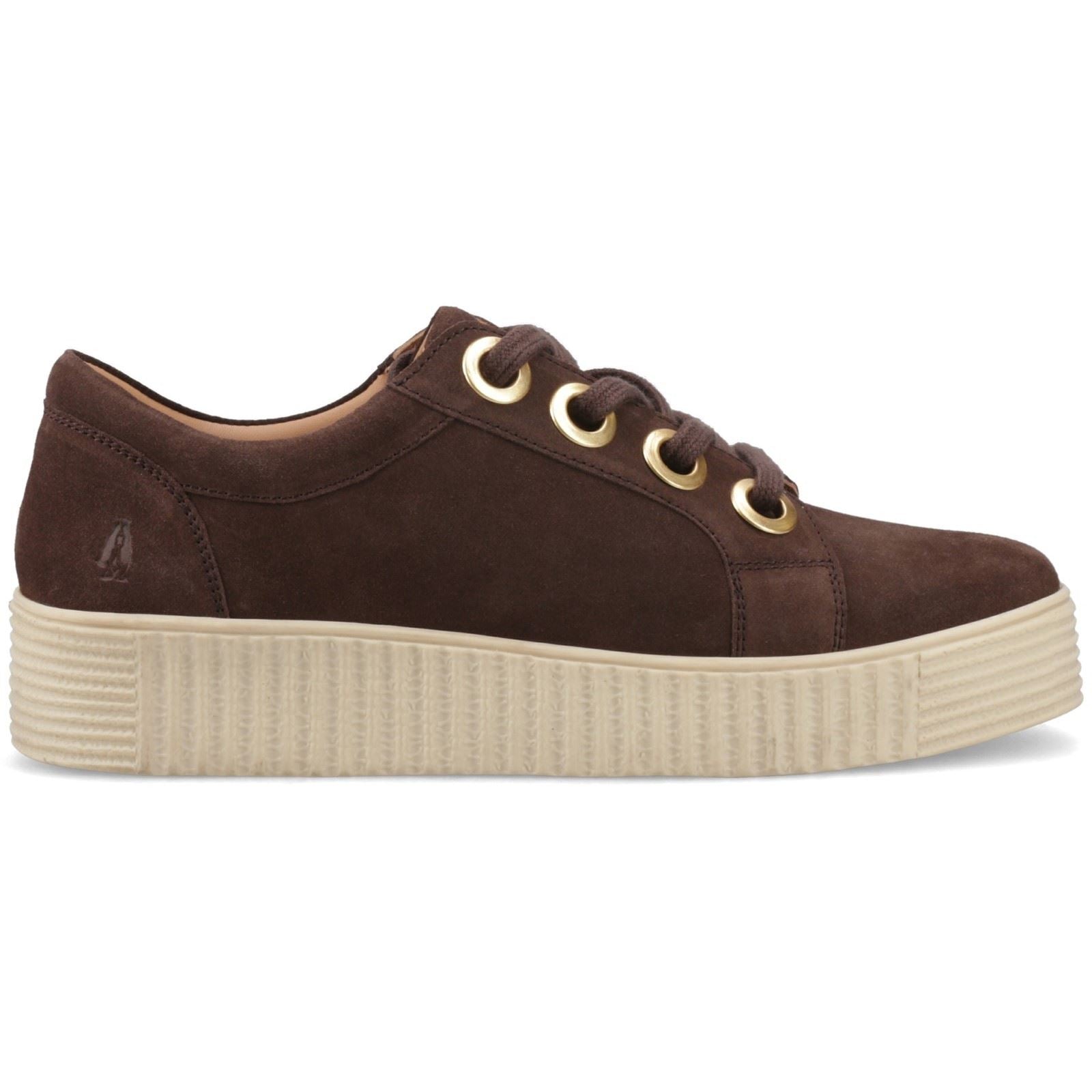 Hush Puppies Tamsin Suede Suede Women's Chocolate Slim Fit Trainers