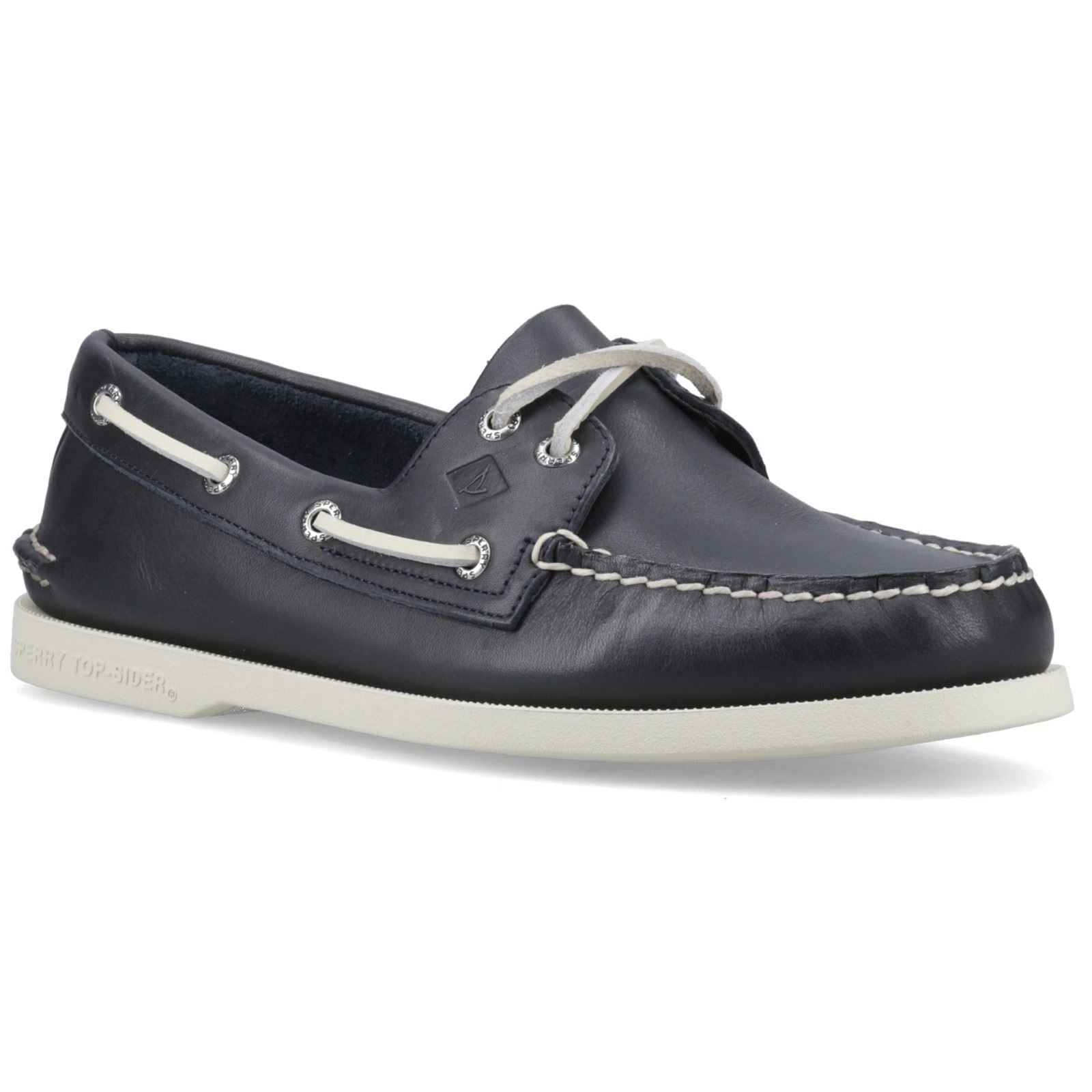 Sperry Authentic 2 Eye Leather Men's Navy Boat Shoes
