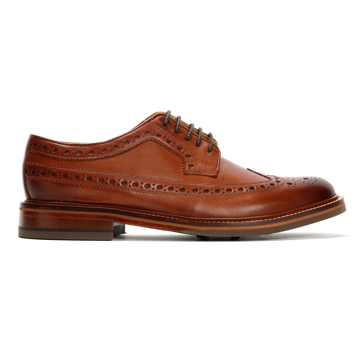 Chapman & Moore Longwing Brogue Country Leather Men's Berry Shoes