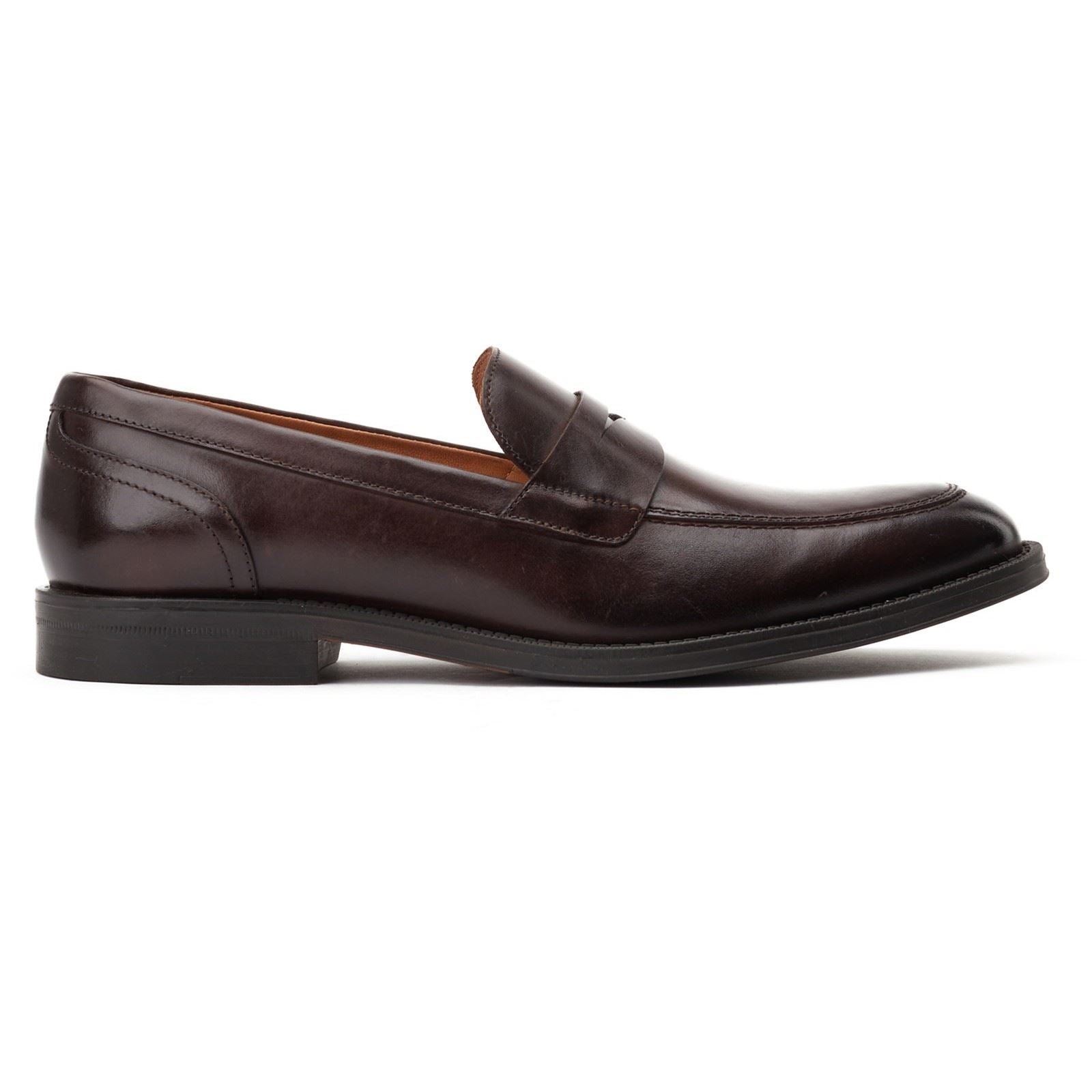 Base London Kennedy Leather Men's Dark Brown Slip-On Shoes