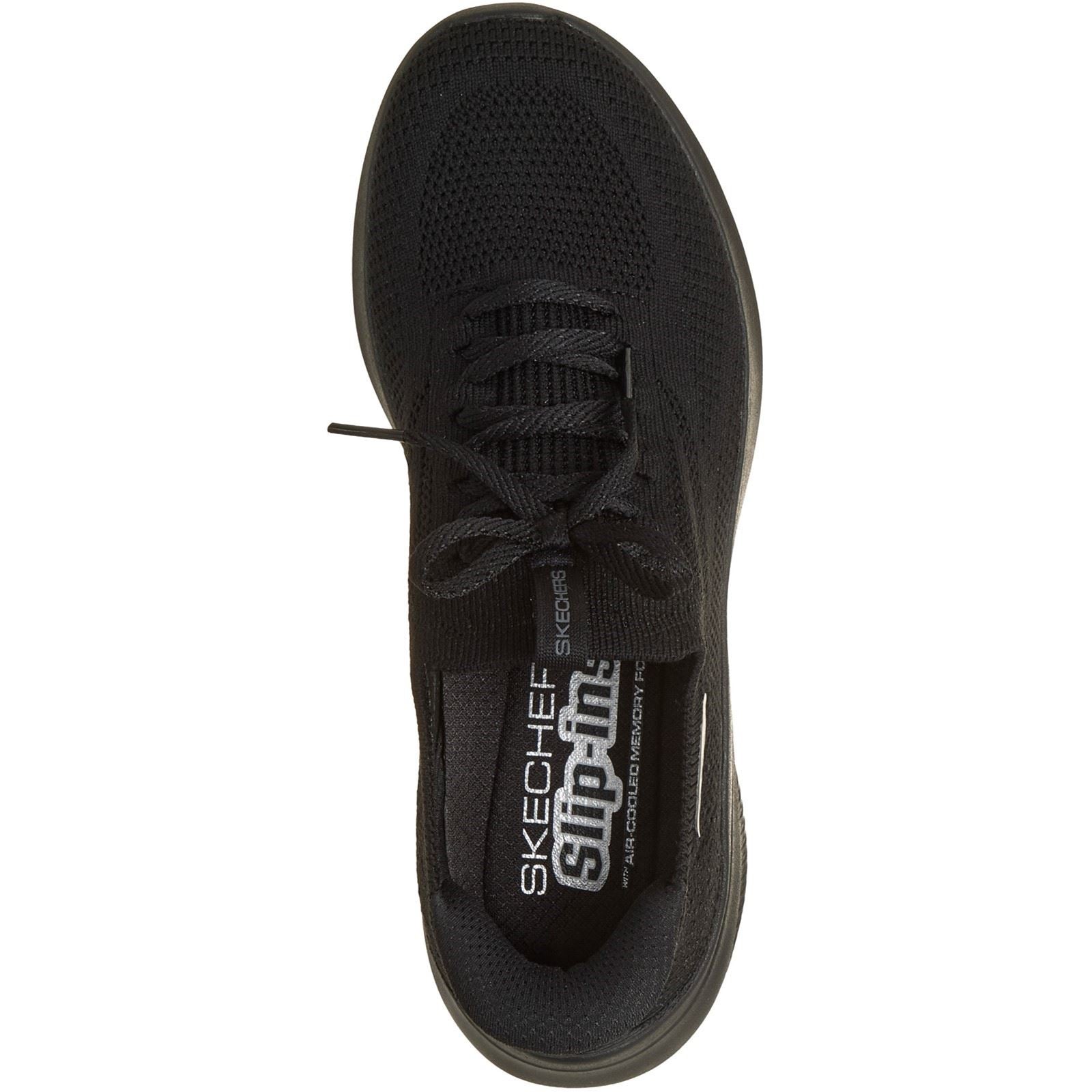 Skechers Ultra Flex 4.0 Polyester Women's Black / Black Sole Trainers