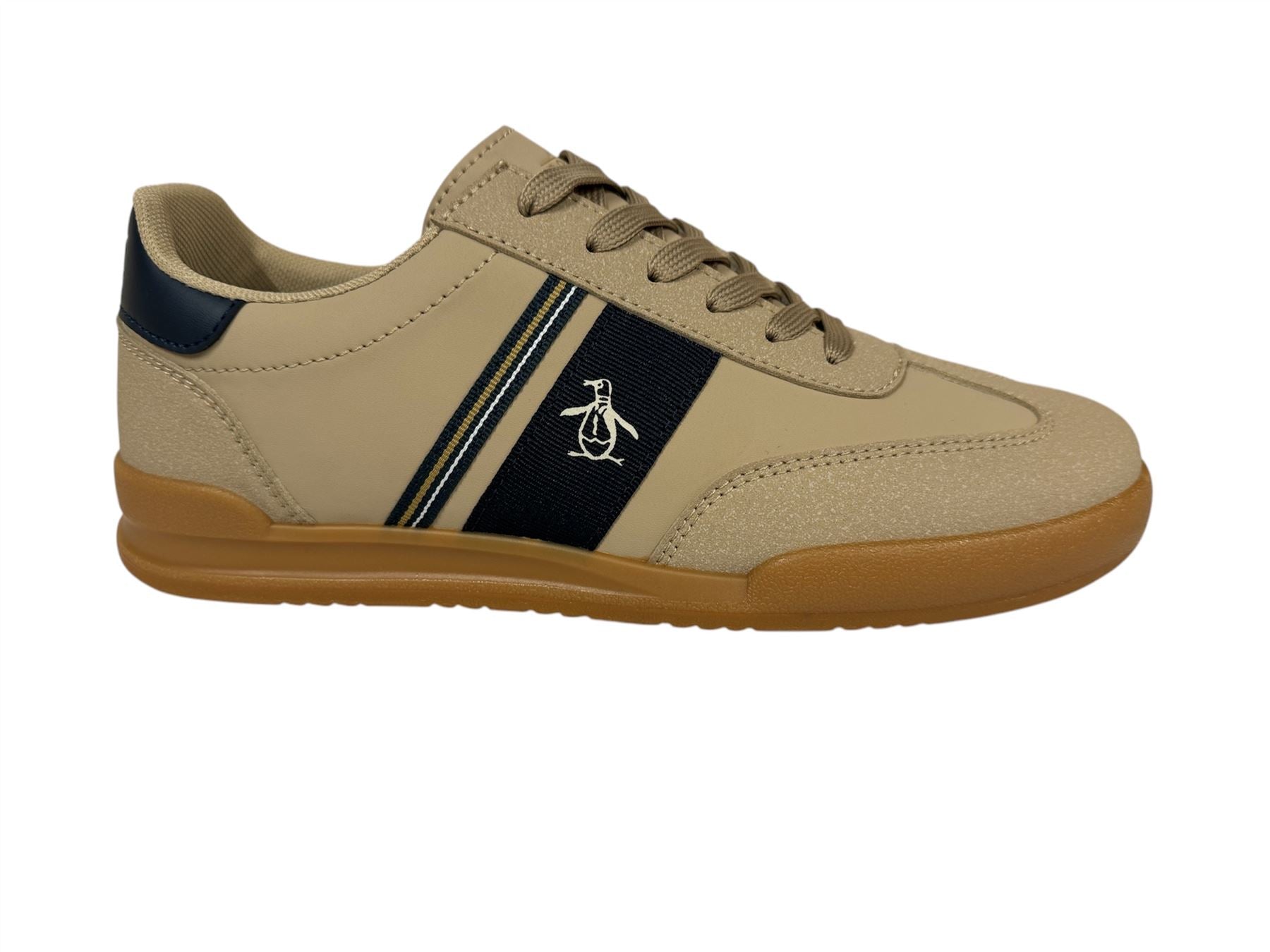 Penguin Gaz Men's Beige/Navy Trainers