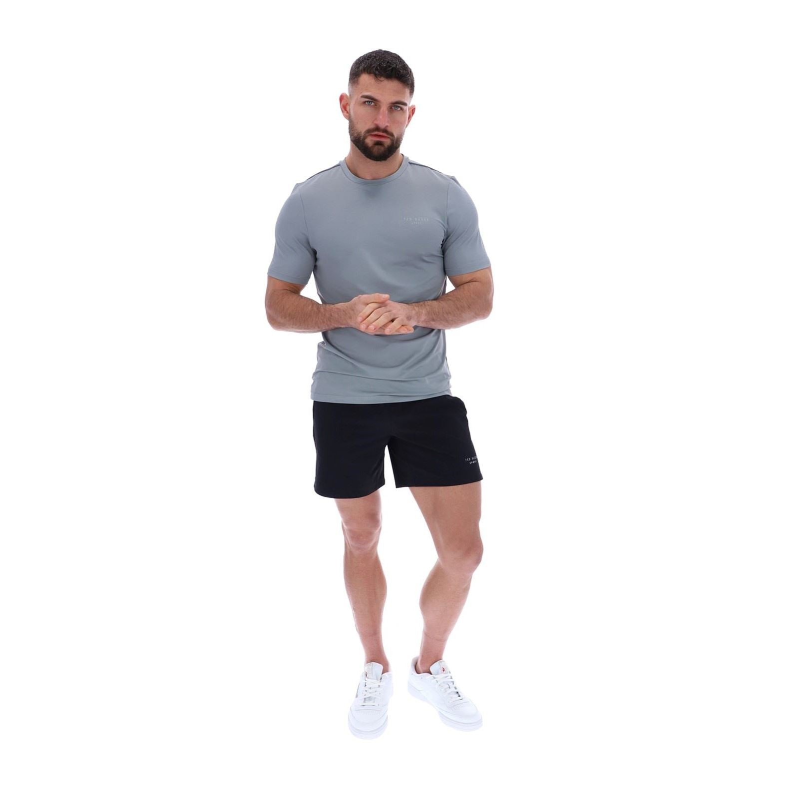 Ted Baker SAM TBMTS2635 Polyester Men's Grey Activewear T-Shirts