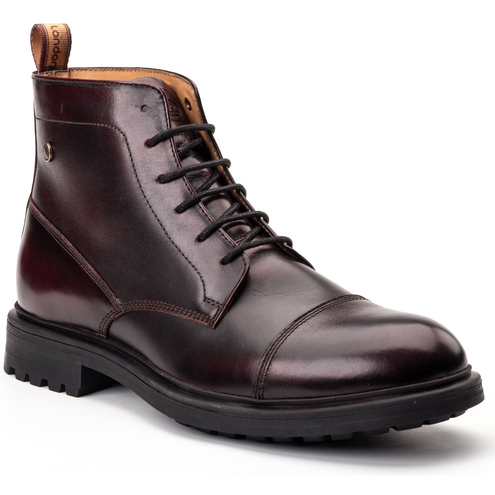 Base London Boulton Leather Men's Bordo Ankle Boots