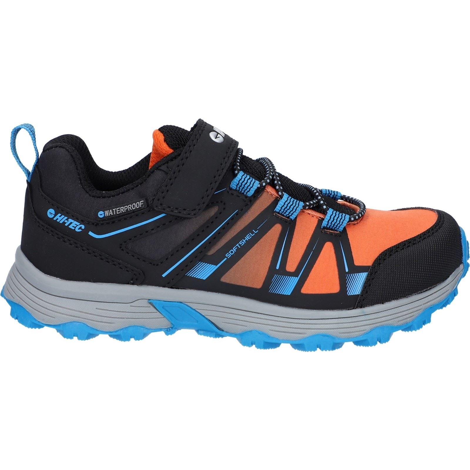 Hi-Tec SCRAPPY LOW WP JR Synthetic Black/Blue Danube/Flame Hiking Shoes