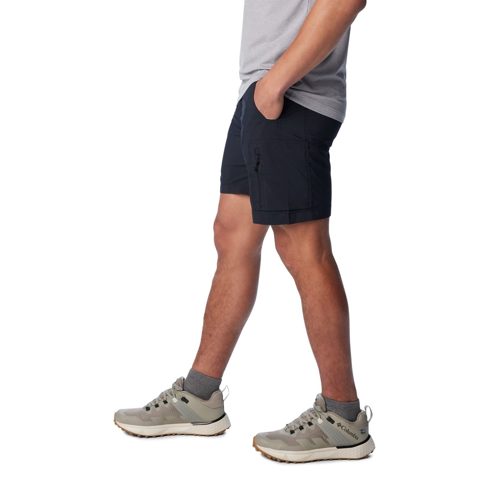 Columbia Silver Ridge Utility Cargo Short Polyester Men's Black Knee-Length Shorts