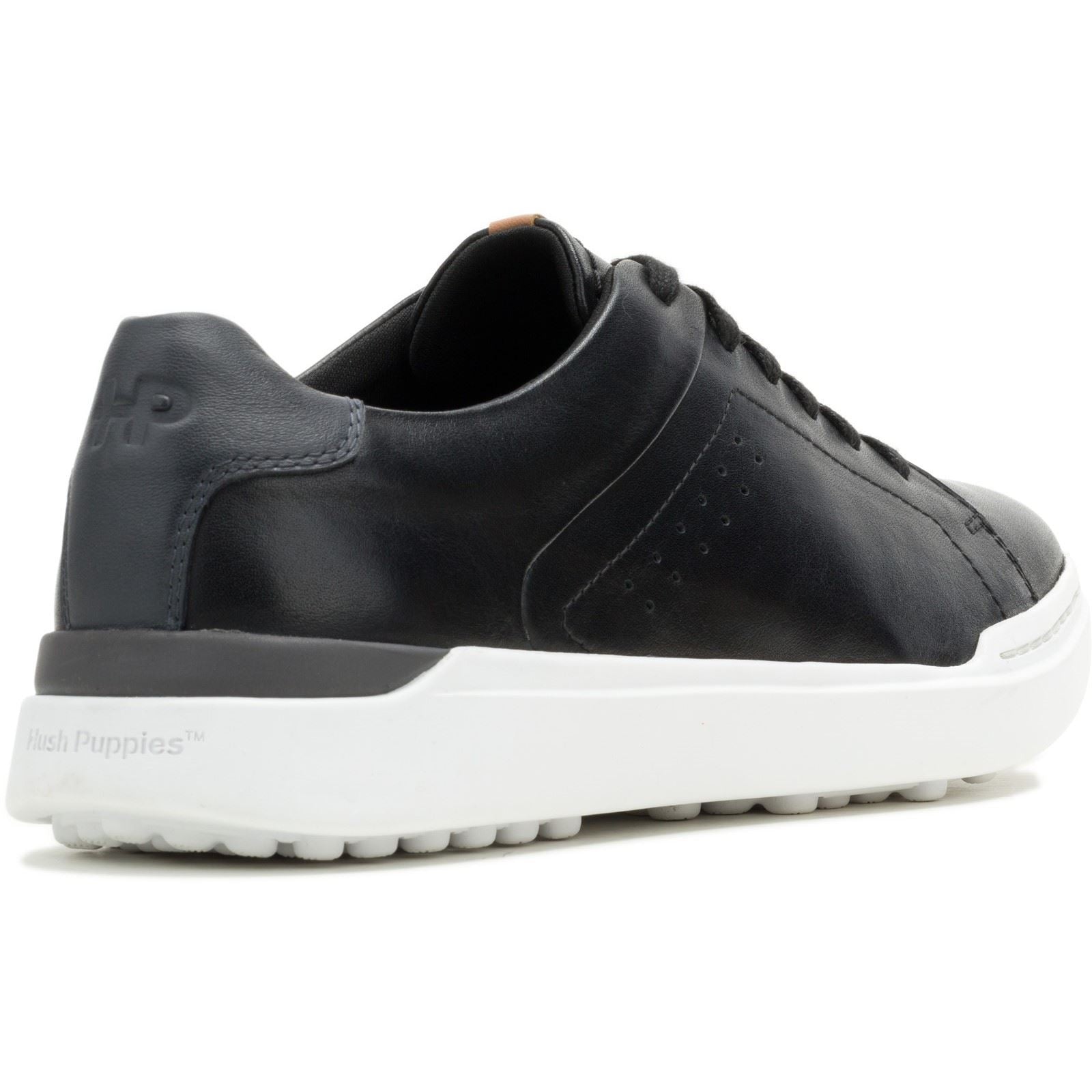 Hush Puppies Wes Leather Men's Black Trainers