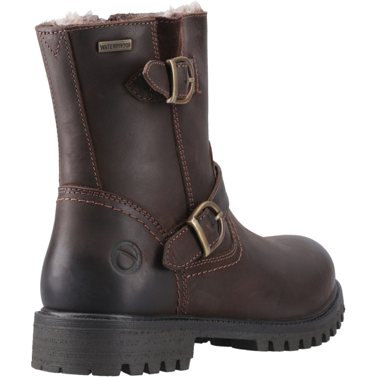 Cotswold Tetbury Leather Women's Brown Heeled Ankle Boots