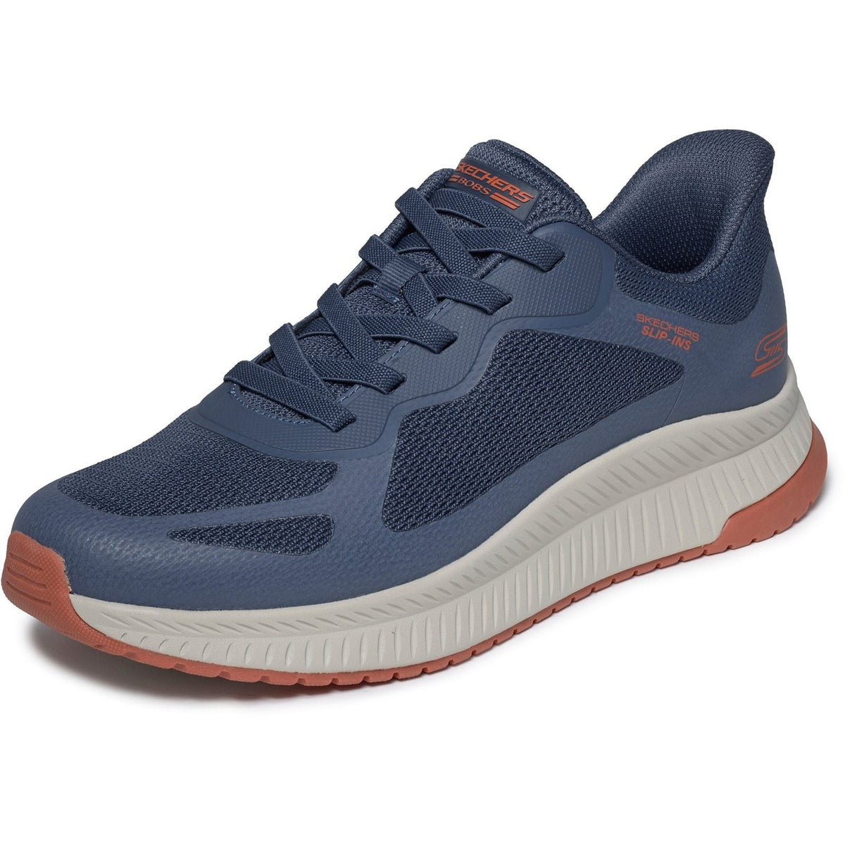 Skechers BOBS Sport Squad Chaos 4 Men's Navy/Orange Trainers