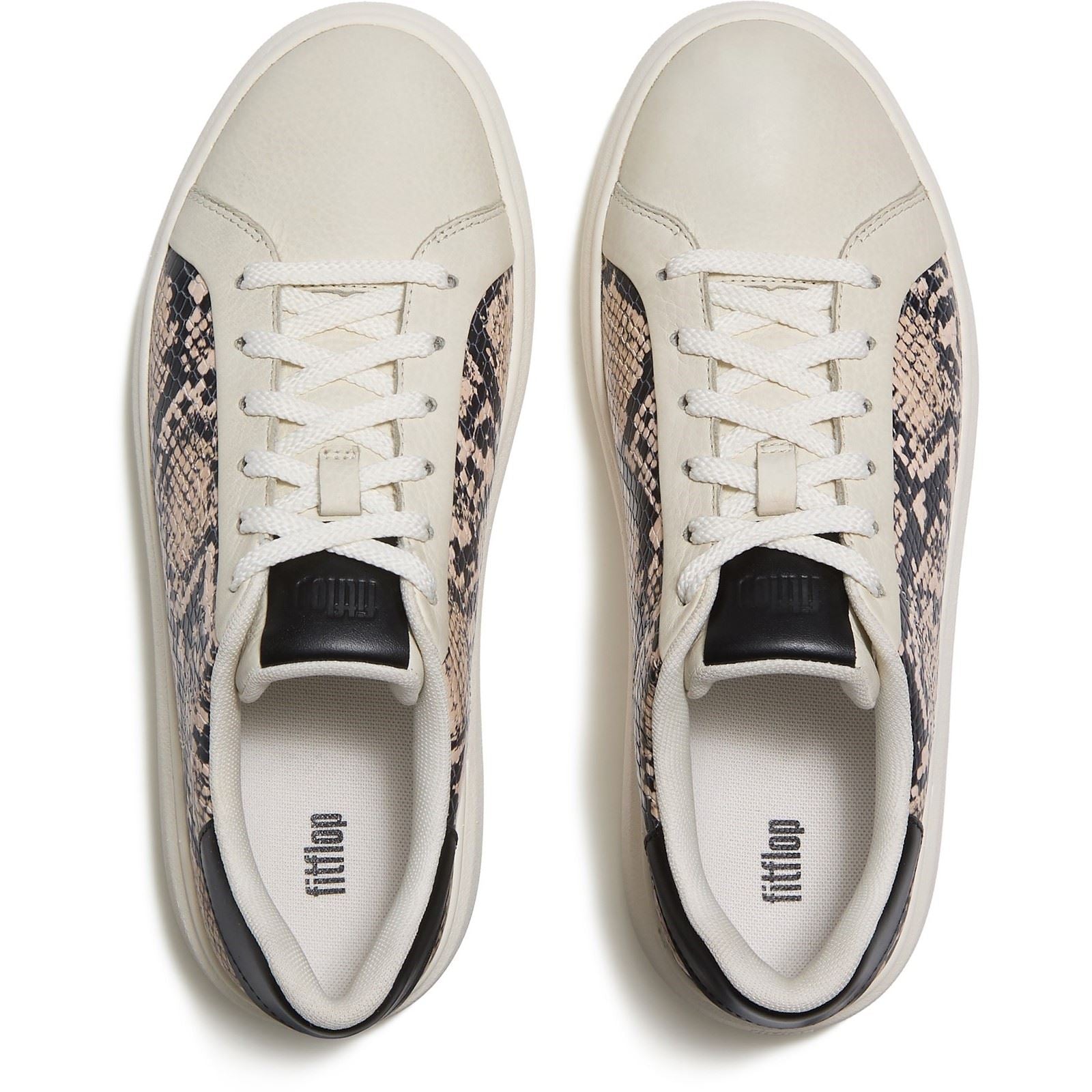 Fitflop RTG Lace Up Leather Women's Hazy Taupe/Black Trainers