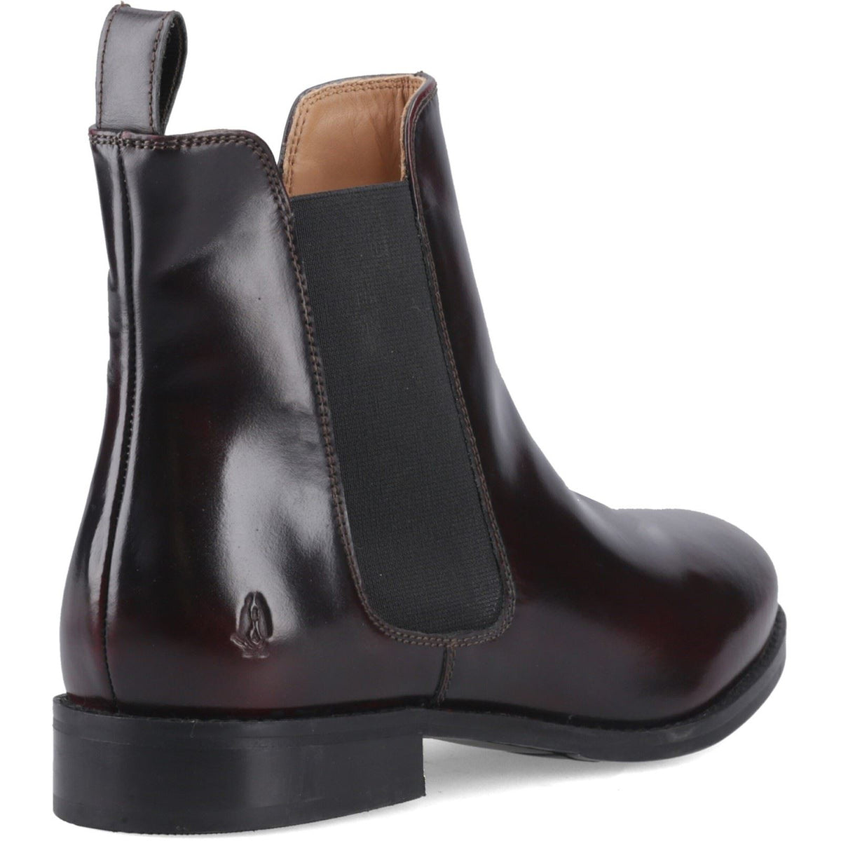 Hush Puppies Colette Leather Women's Bordeaux Wide Fit Flat Chelsea Boots