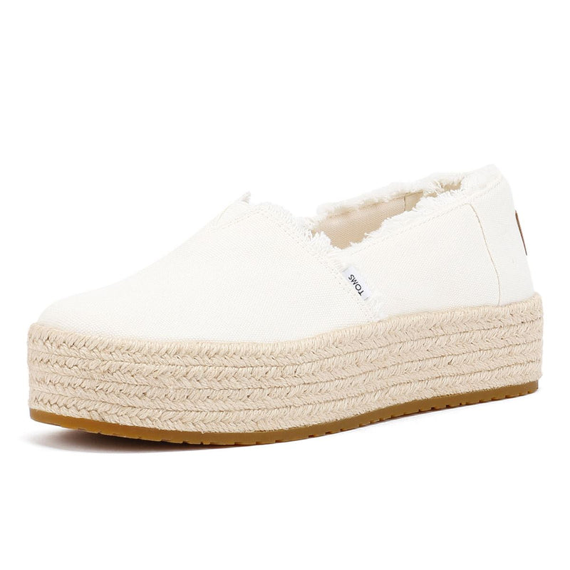 TOMS Valencia Canvas Women's White Espadrilles