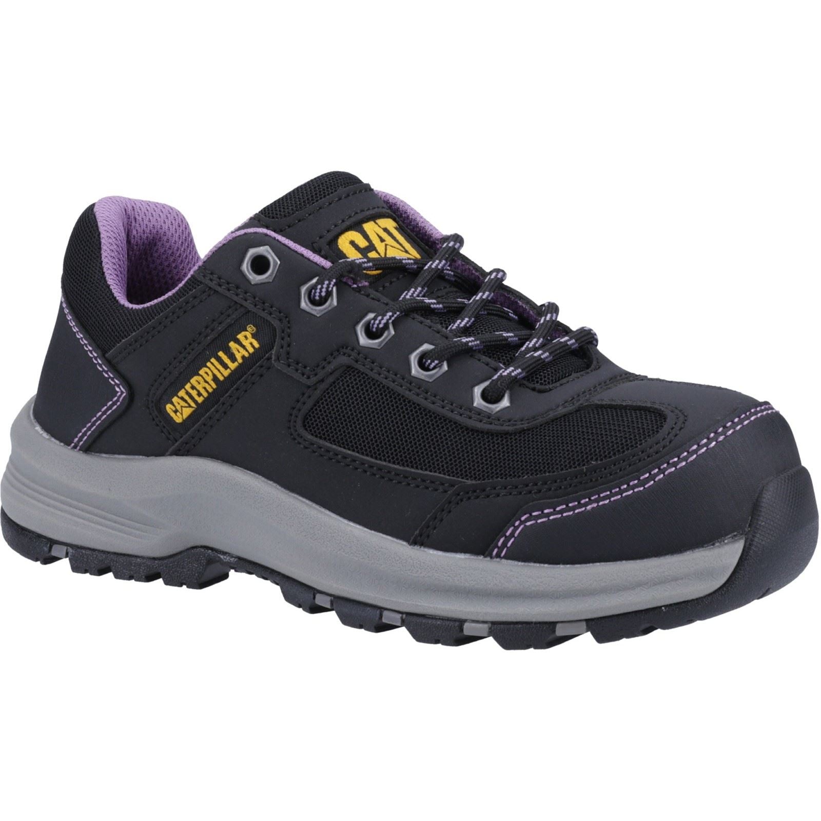 Caterpillar Elmore PVC Black/Lilac Safety Trainers