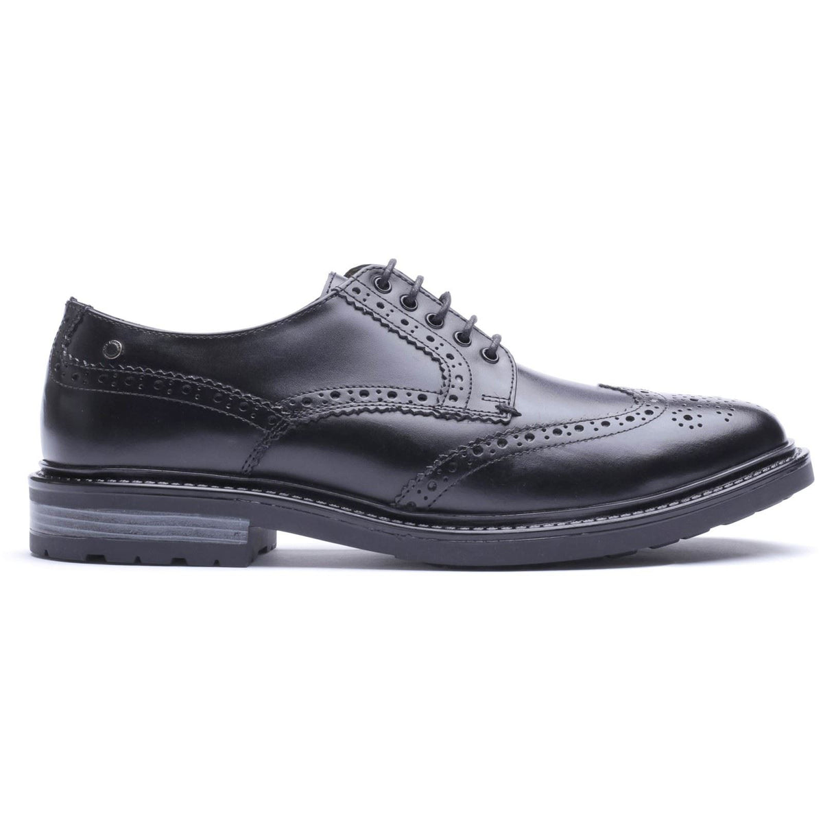 Base London Tanner Leather Men's Black Brogues Shoes