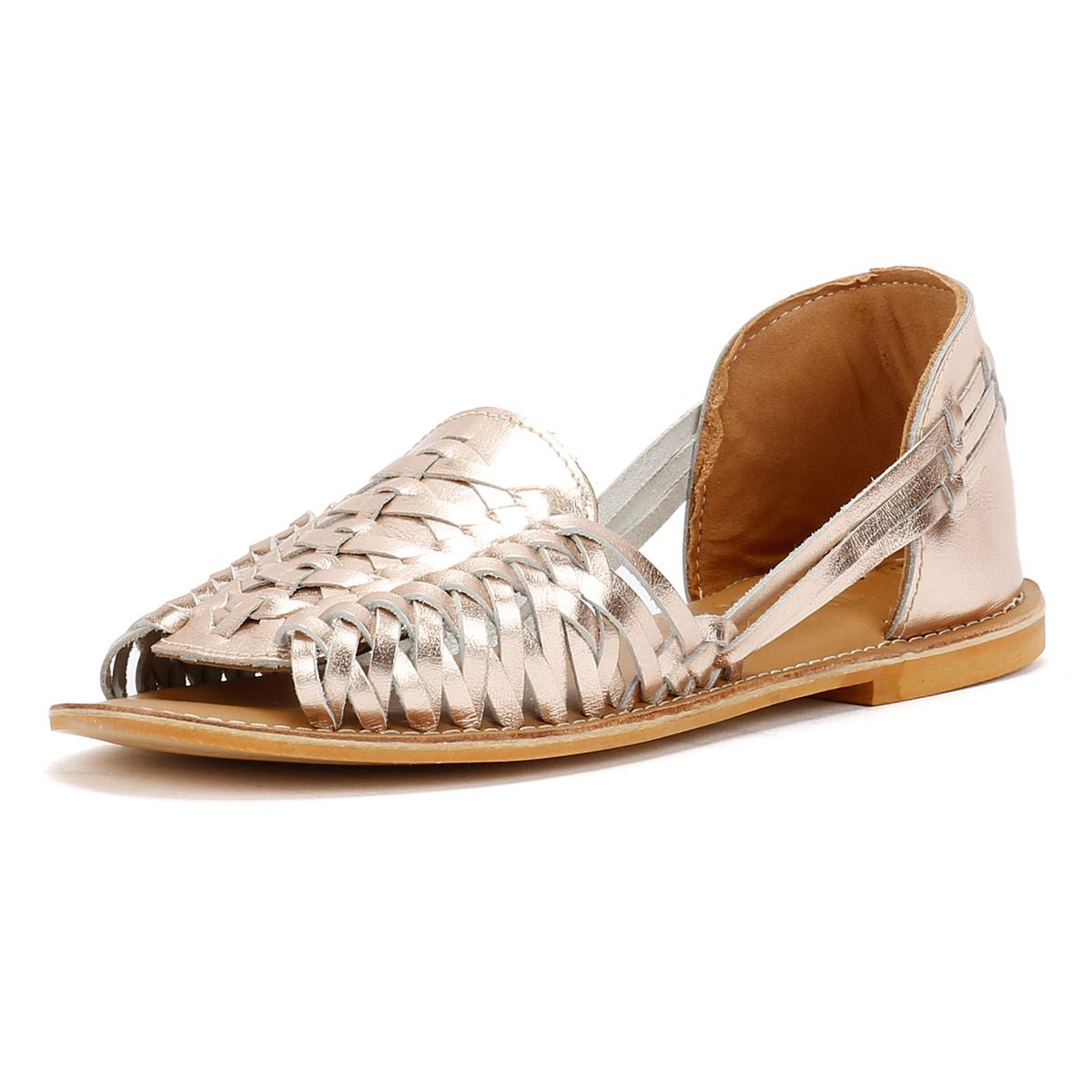Tower London Hurache Leather Women's Gold Metallic Shoes