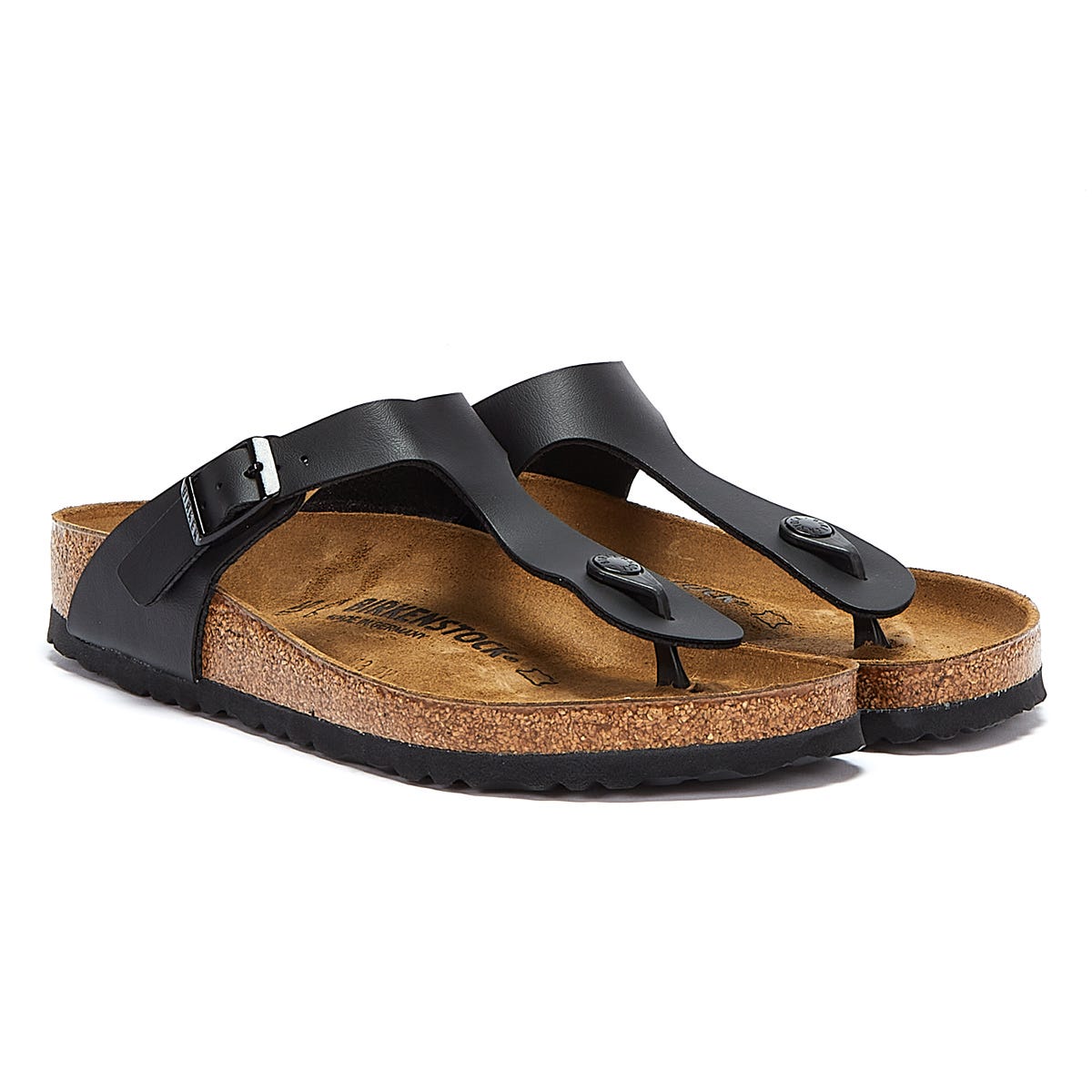 Birkenstock Gizeh Birko-Flor Womens Black Sandals