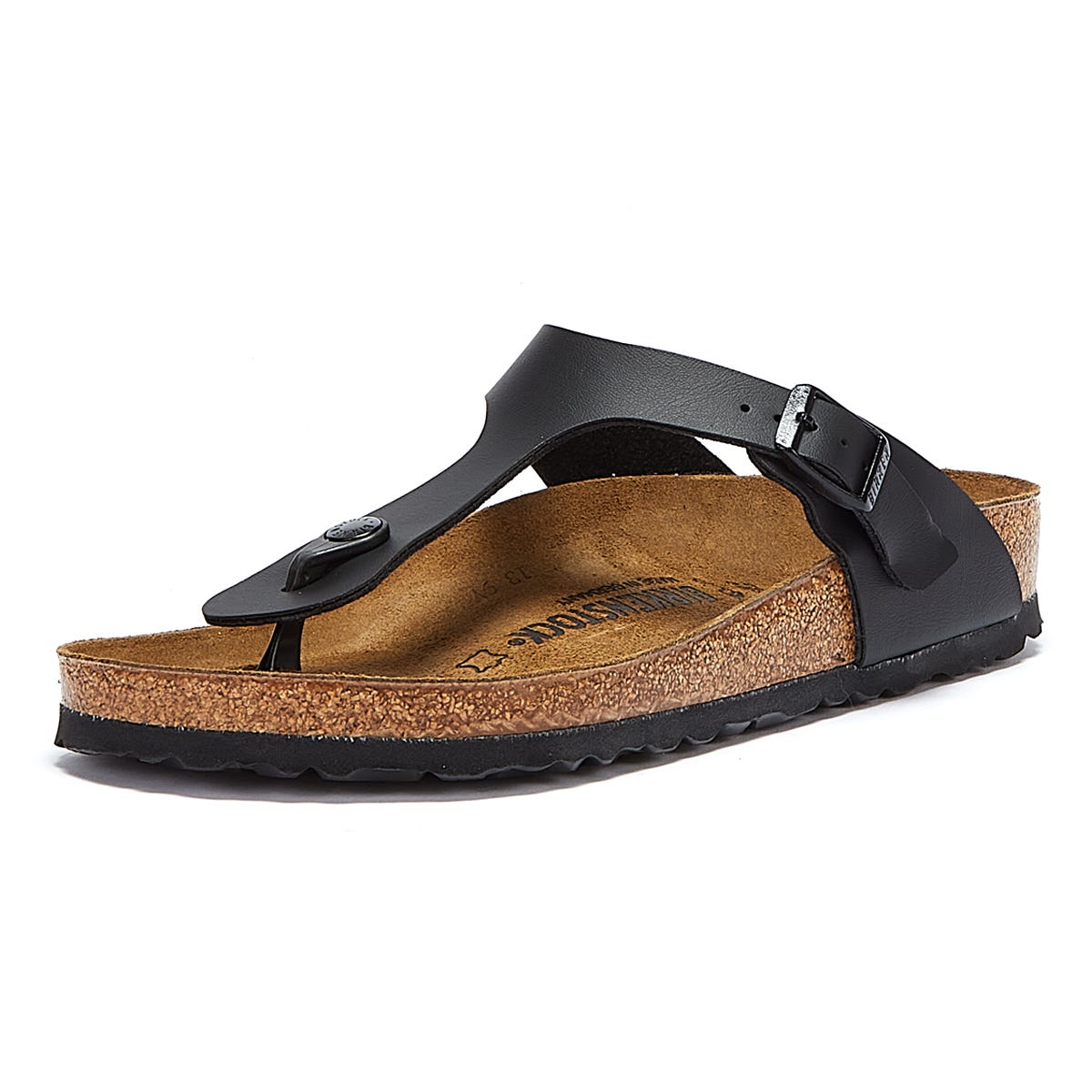 Birkenstock Gizeh Birko-Flor Womens Black Sandals