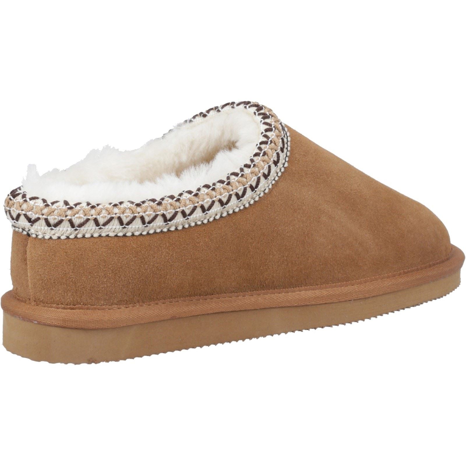 Cotswold Foxmoor Leather Women's Tan Slippers