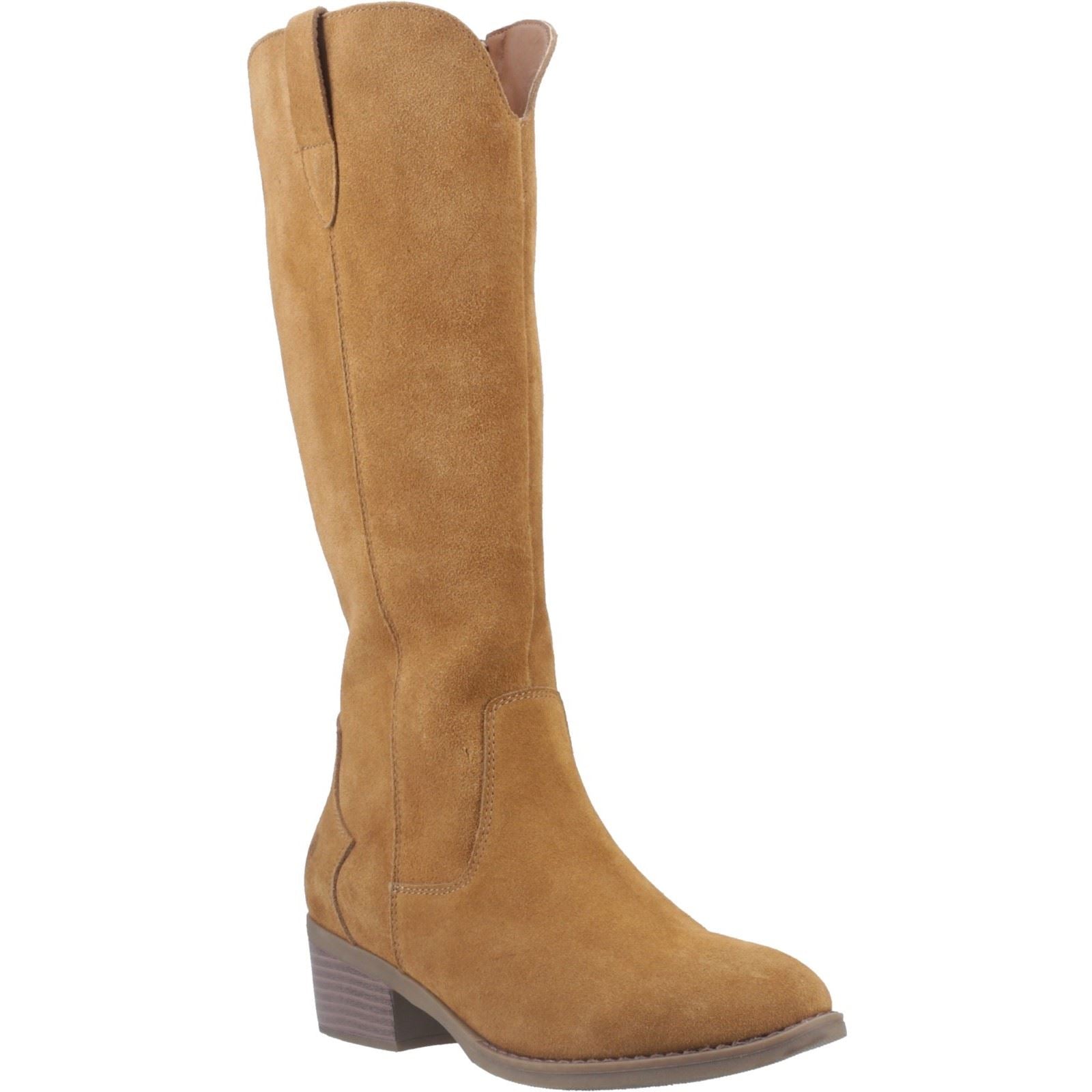 Hush Puppies Isabella Suede Women's Tan Heeled Knee High Boots